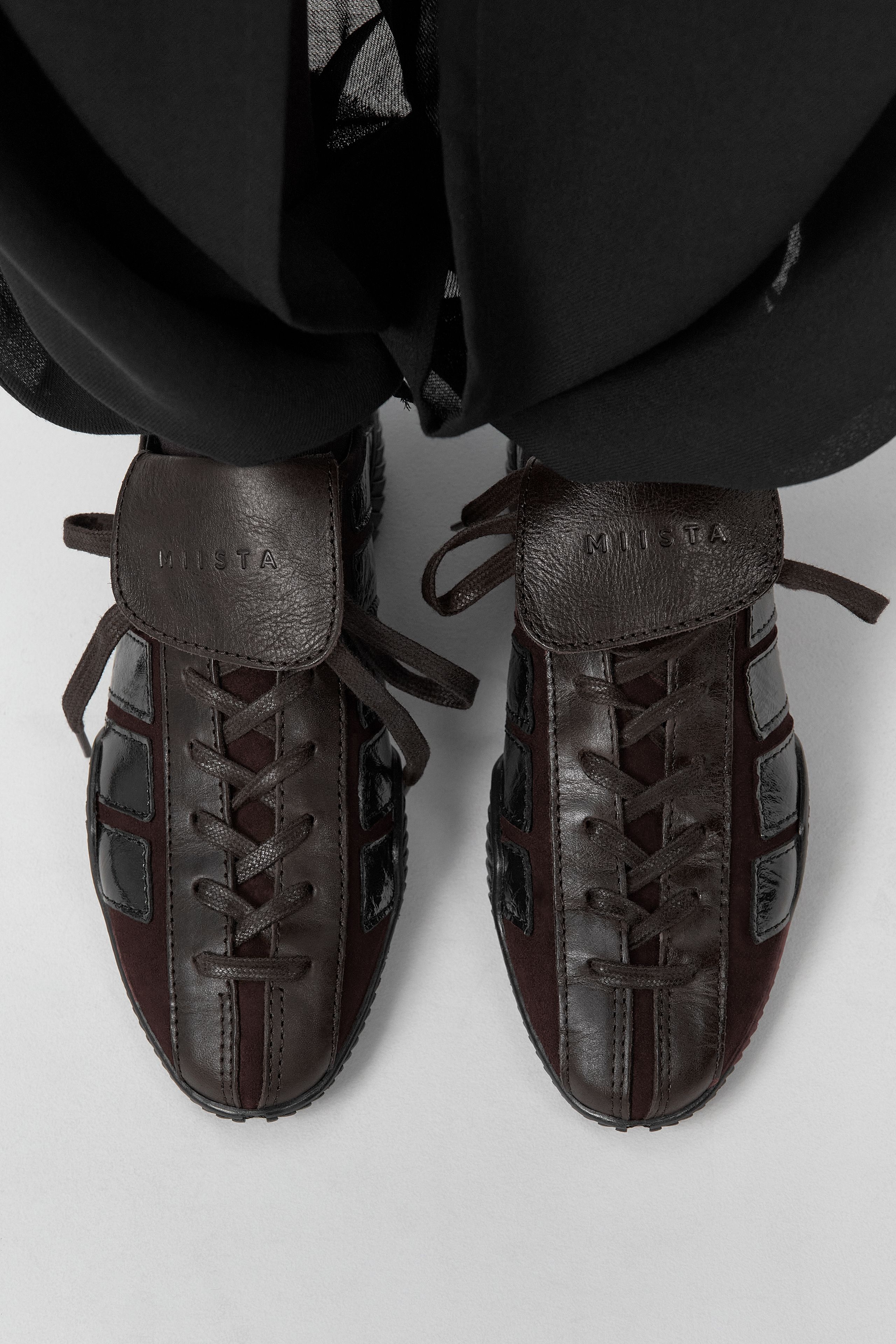 Nikoletta Sneakers - Dark Brown Suede Leather | Miista | Designed & Handmade in Europe