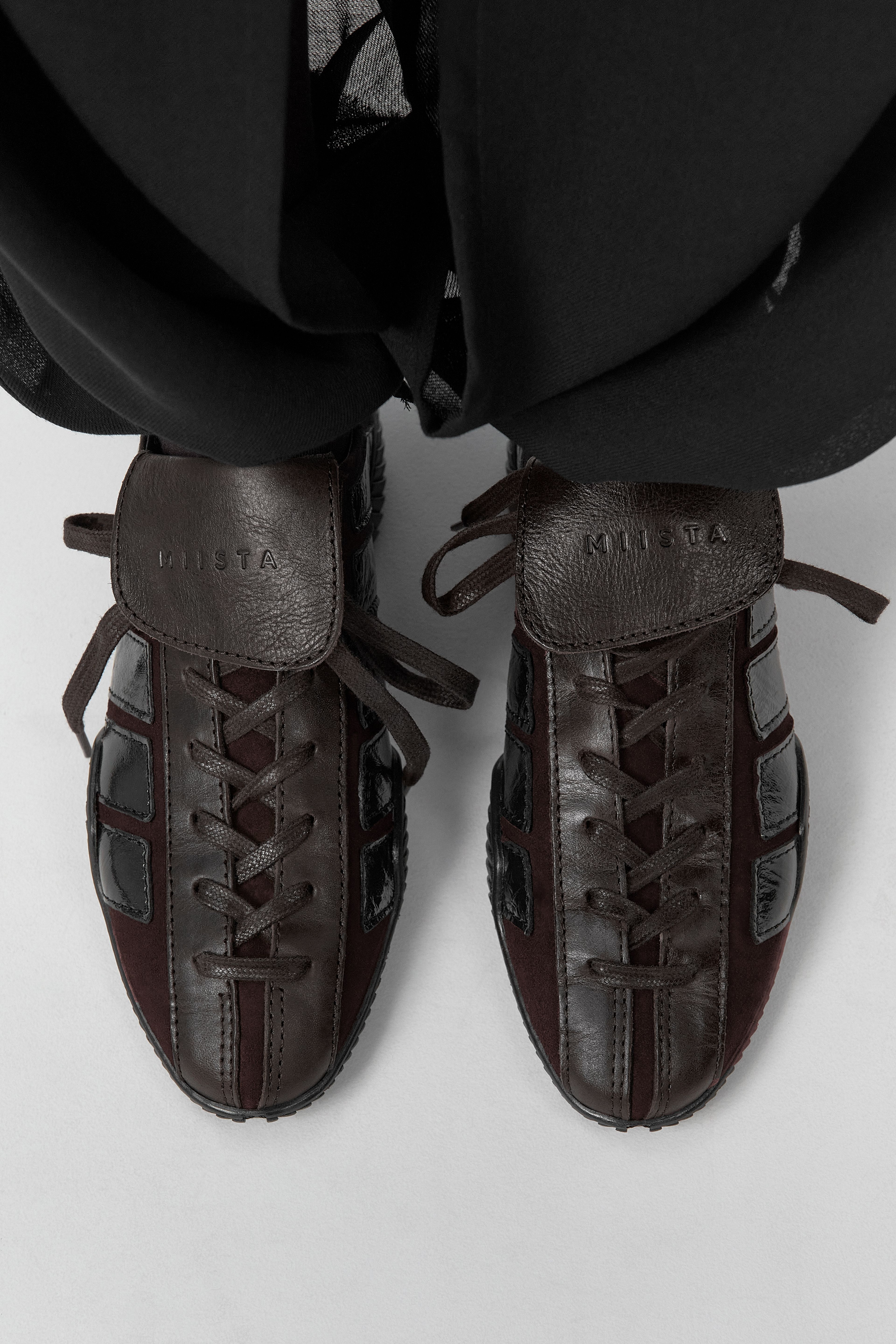 Nikoletta Sneakers - Dark Brown Suede Leather | Miista | Designed & Handmade in Europe