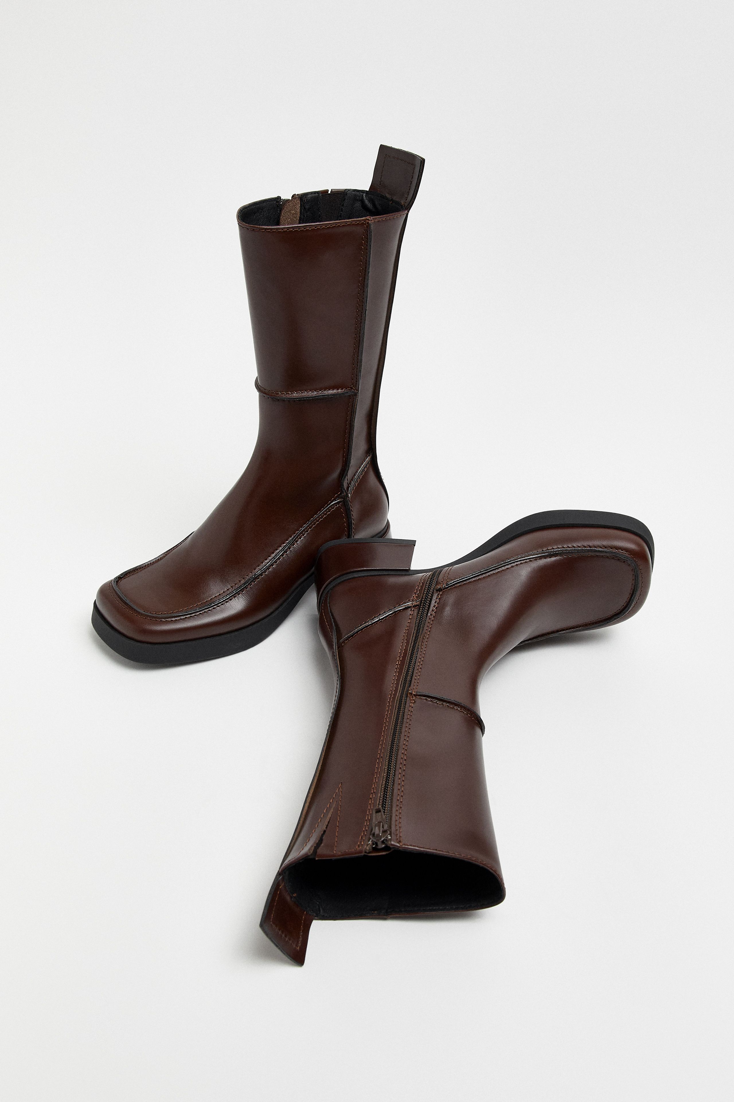 Alzira Brown Black Boots | Miista