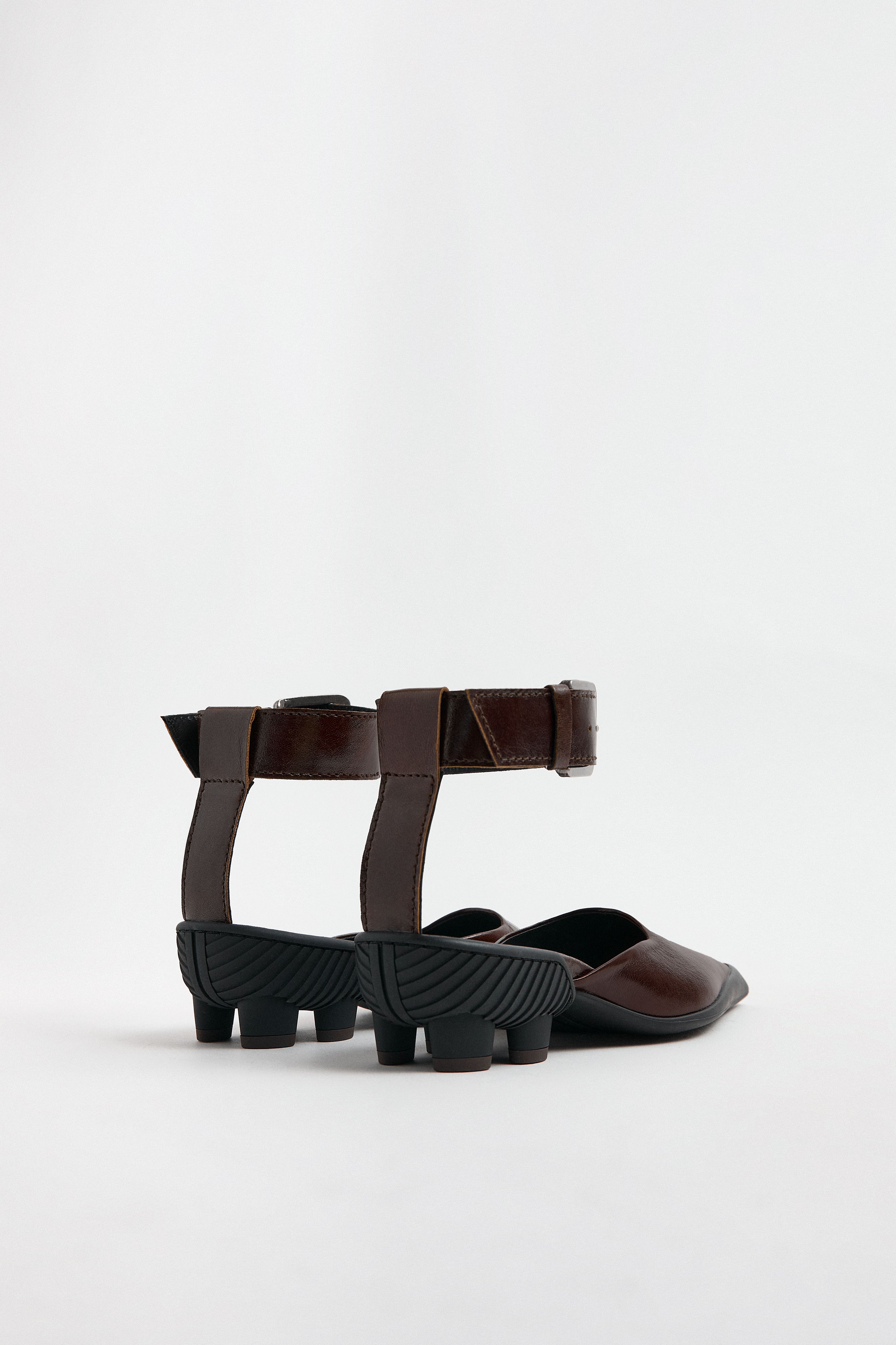 Talla Dark Brown Ankle Buckled Courts | Miista | Designed & Handmade in Europe