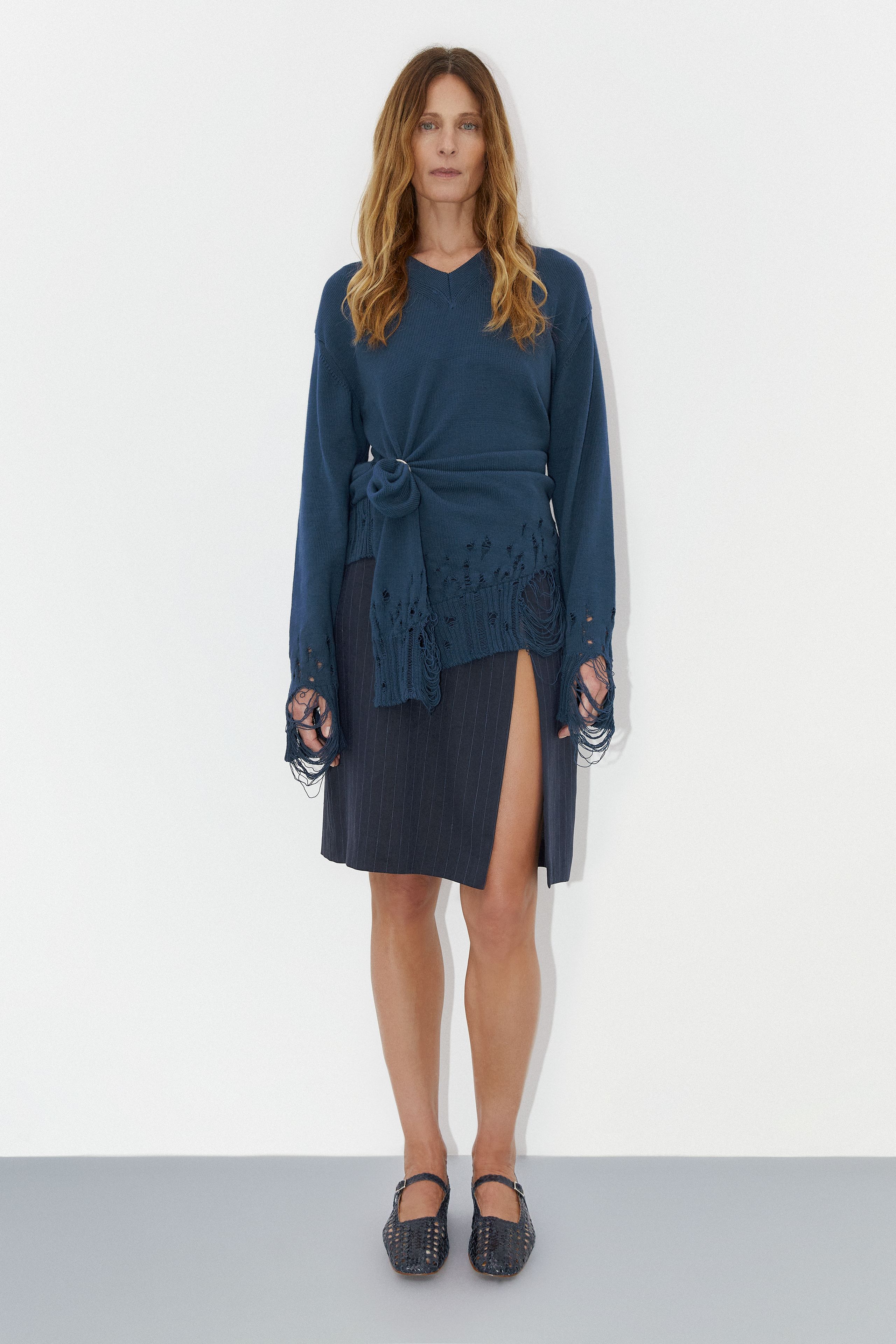 【関税込み】Miista ネイビー Yeida フラットシューズ Yeida Navy Ballerinas | Miista