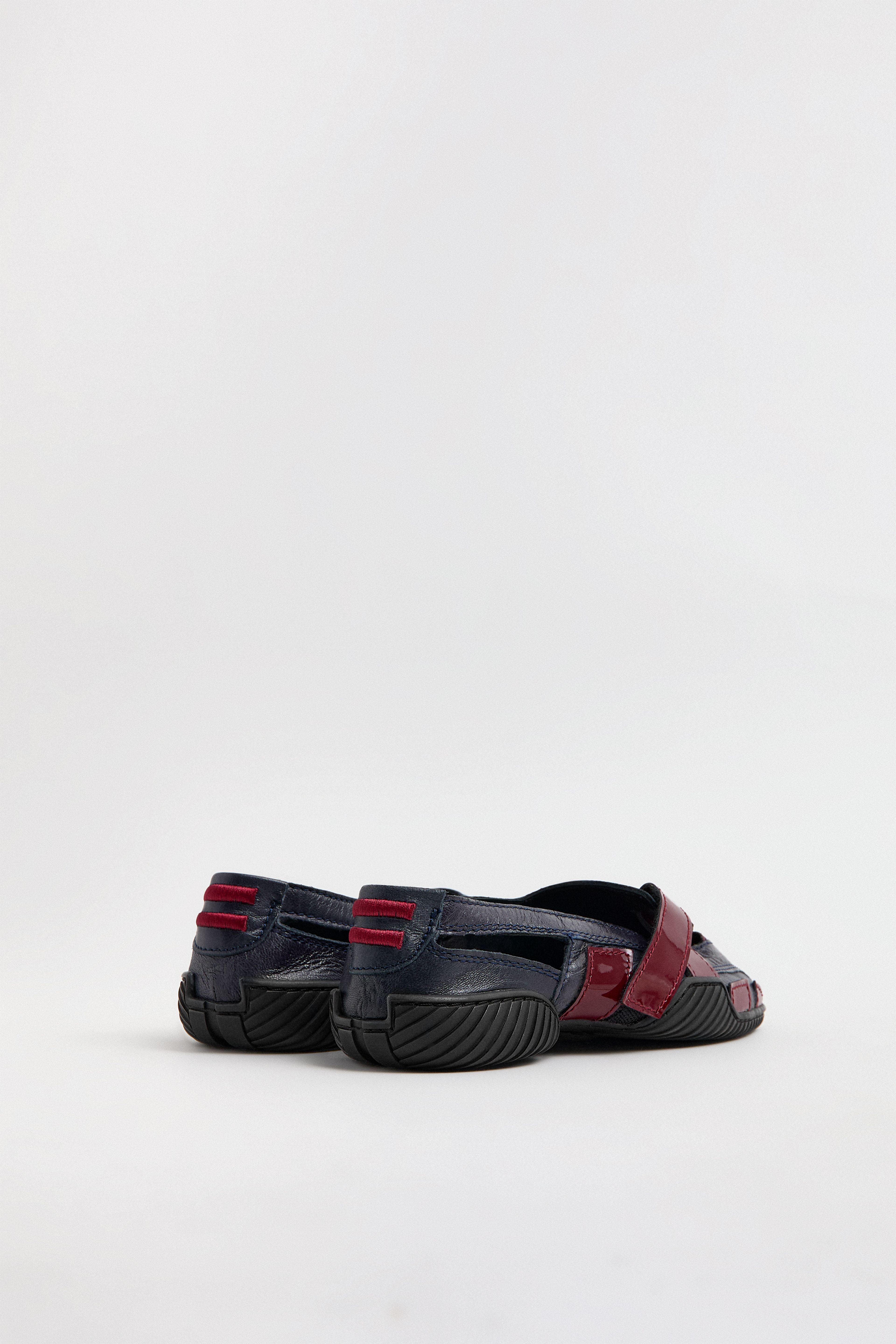Loda Burgundy Navy Ballerinas | Miista | Designed & Handmade in Europe