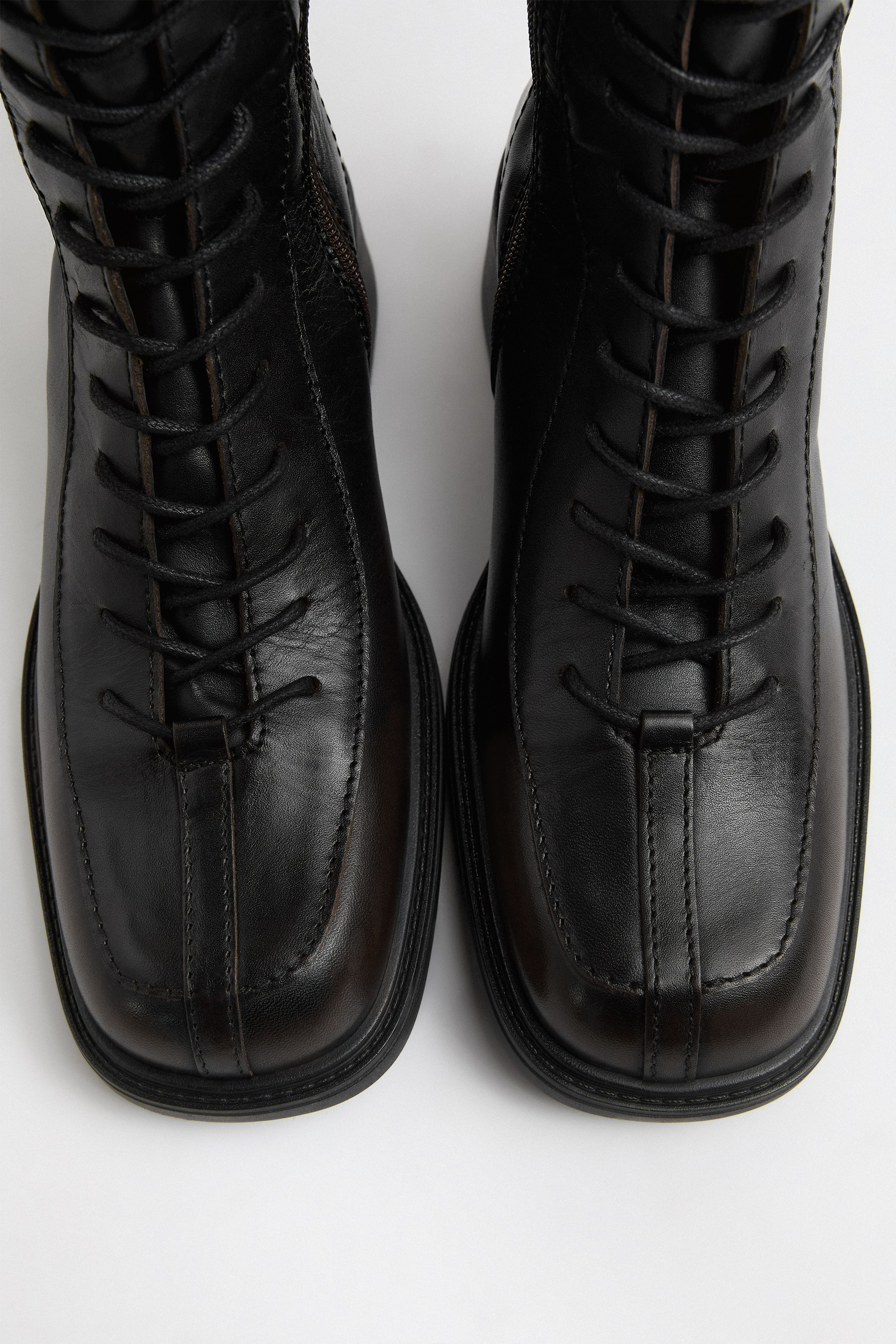 Sabryna Boots - Brown Grey Brush Off Leather | Miista | Designed & Handmade in Europe