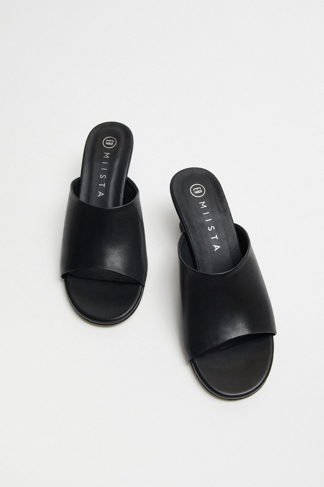 週末割‼️MIISTA ミスタ 太ヒールサンダル　 BLACK size 39 Talita Black Mule Sandals | Miista