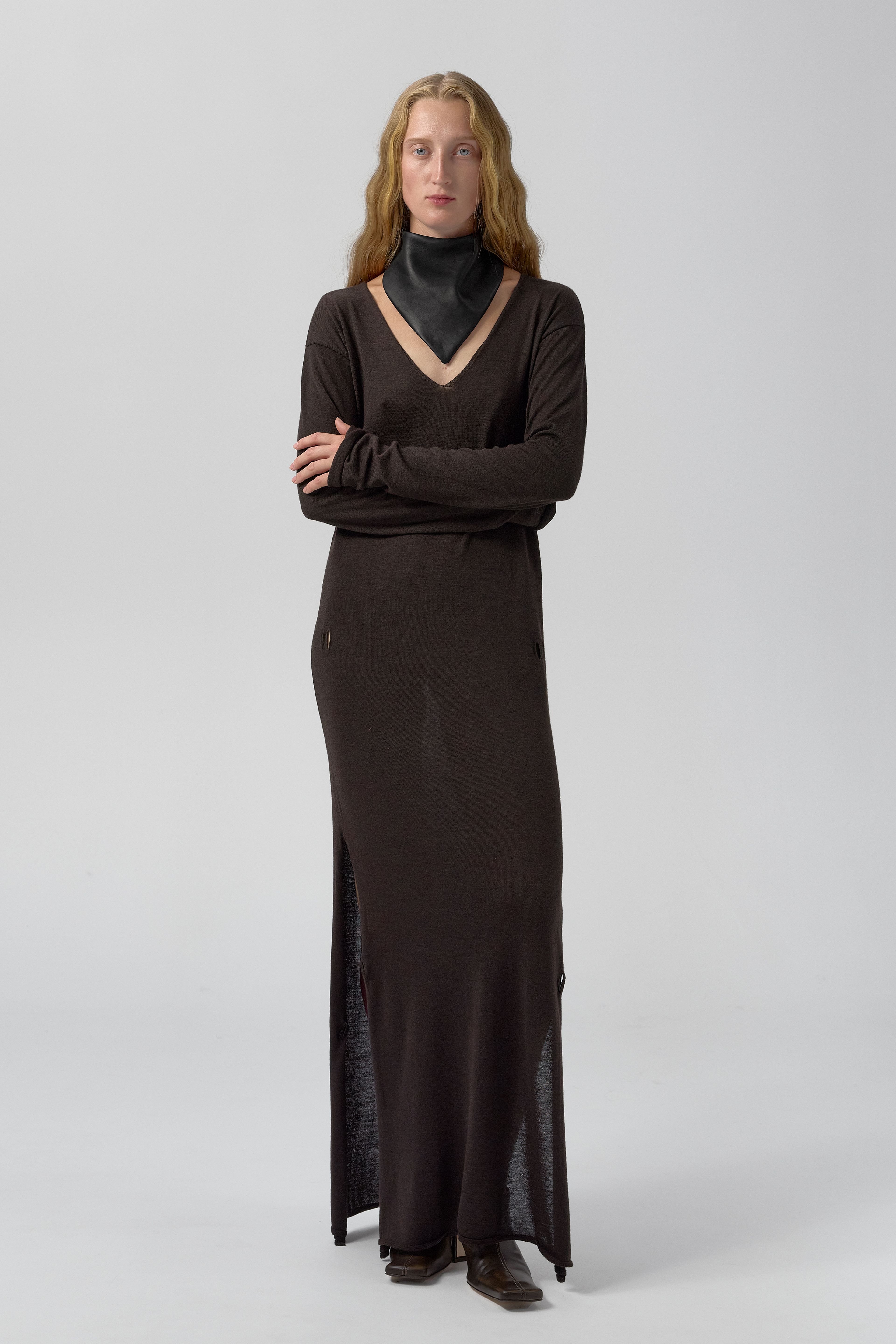 Jessie Scarf - Black Nappa Leather | Miista | Designed & Handmade in Europe