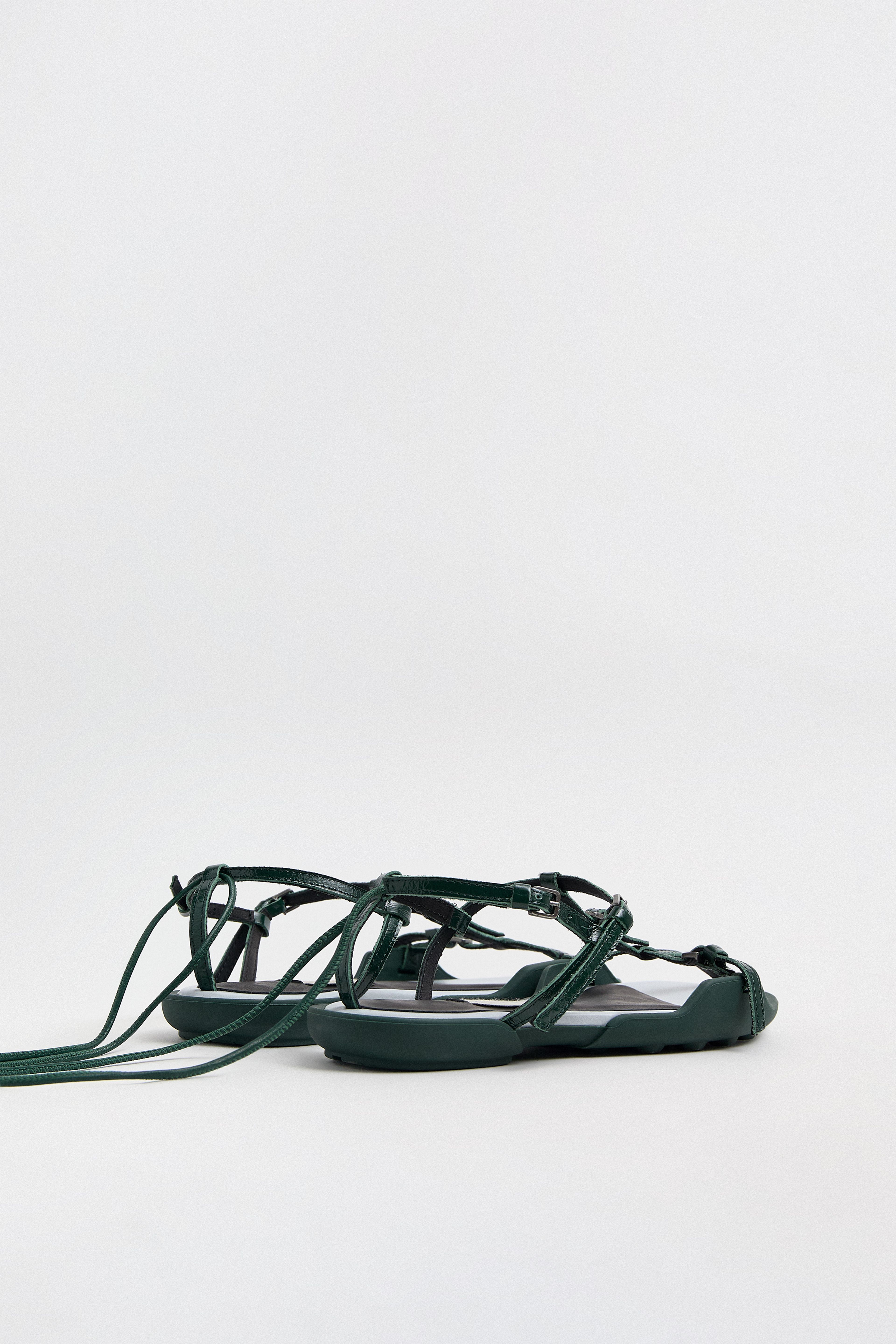 Raeny Mint Lace Up Sandals | Miista | Designed & Handmade in Europe