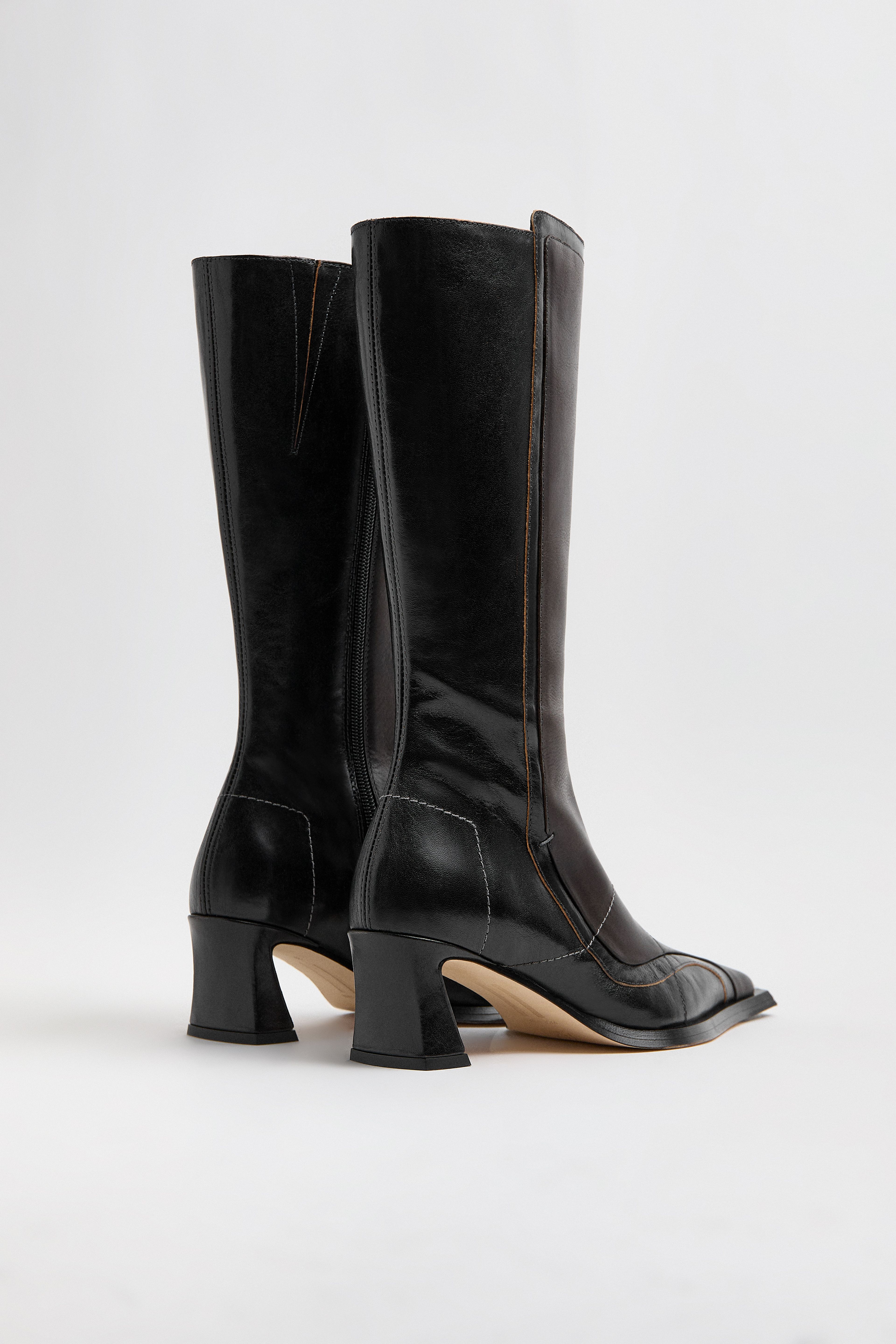 Jadwig Boots - Black Brown Leather | Miista | Designed & Handmade in Europe