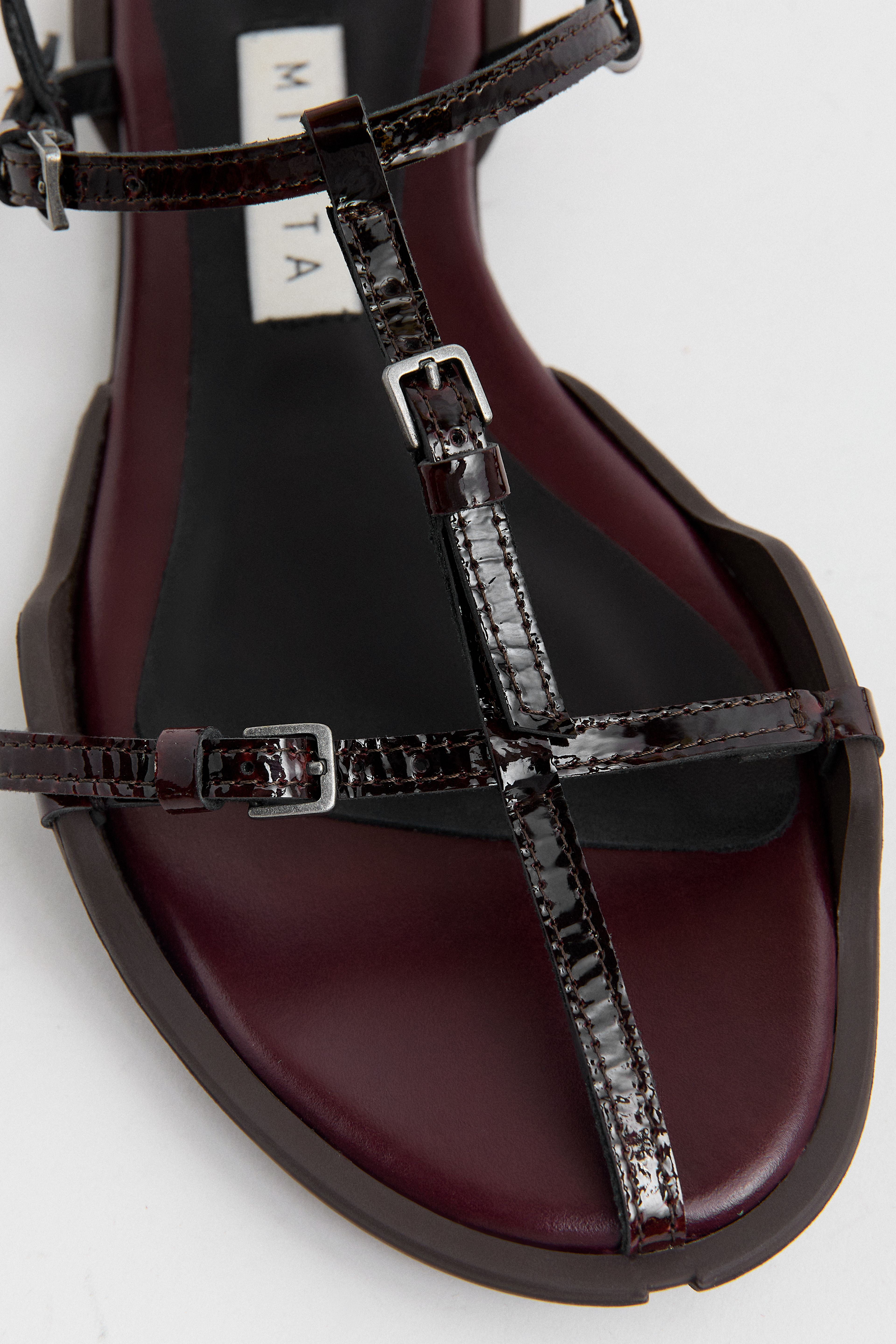 Raeny Burgundy Lace Up Sandals | Miista | Designed & Handmade in Europe