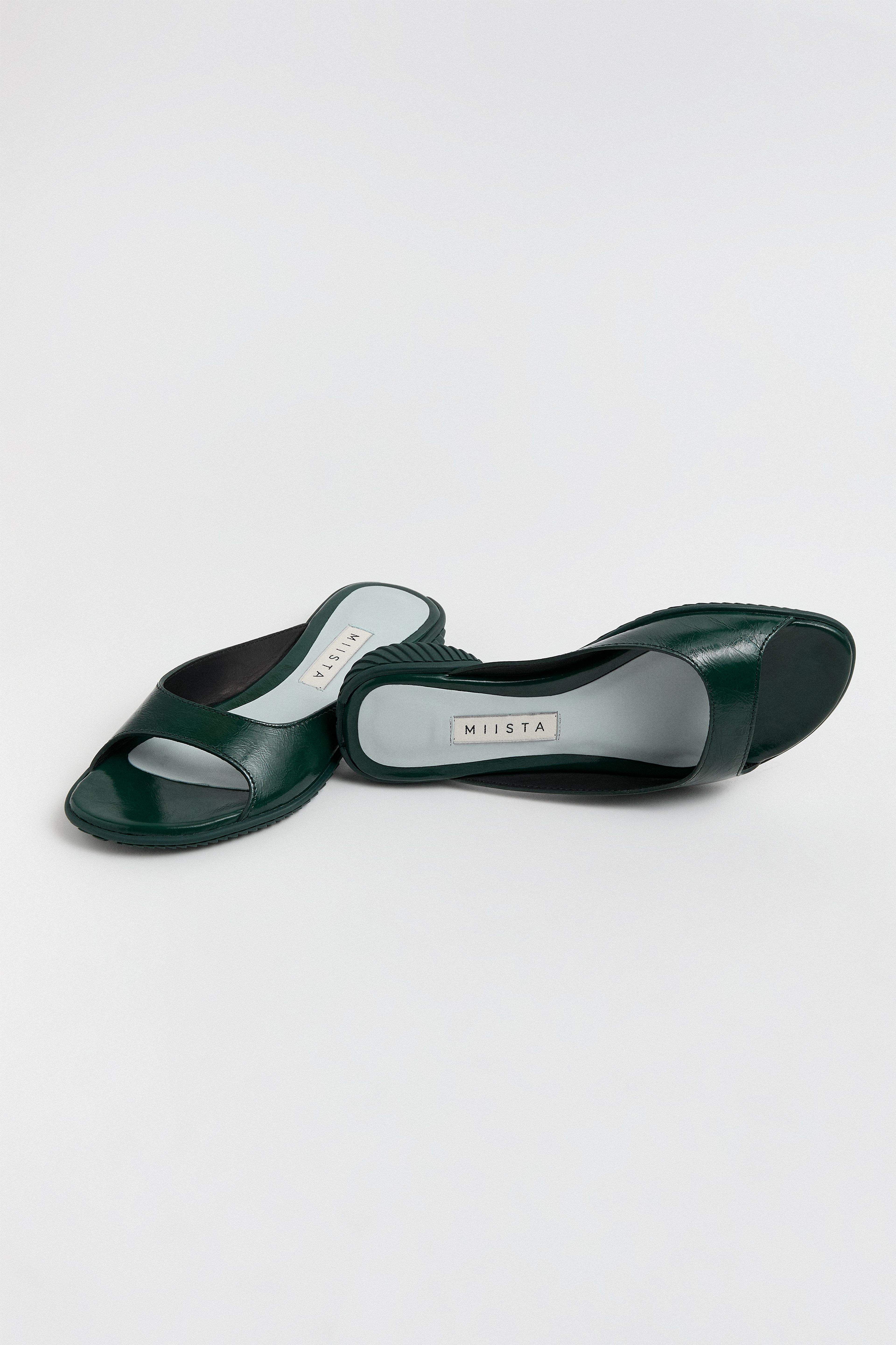 Yachay Mint Slide Sandals | Miista | Designed & Handmade in Europe