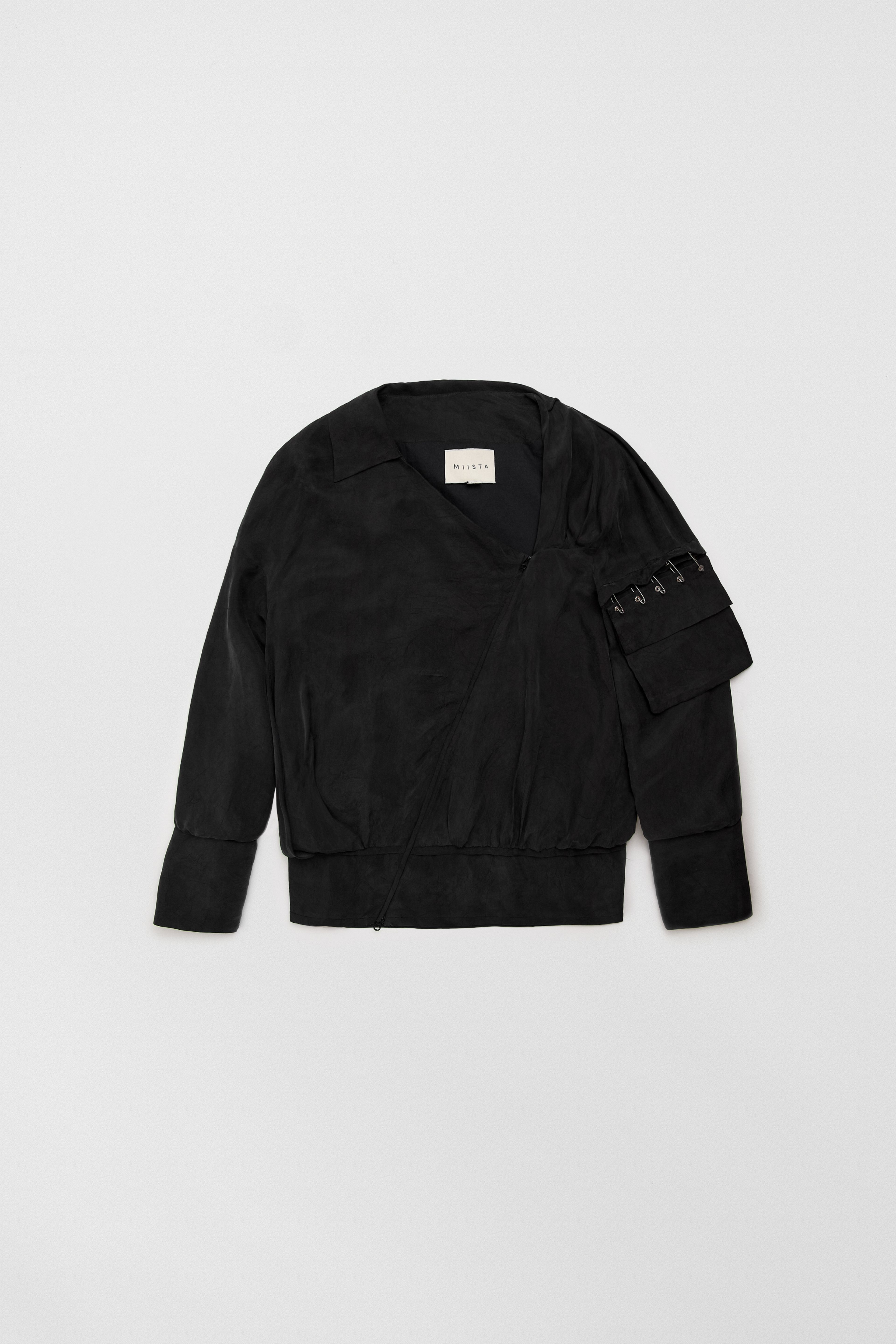 Noxi Black Asymmetric Jacket | Miista | Designed & Handmade in Europe