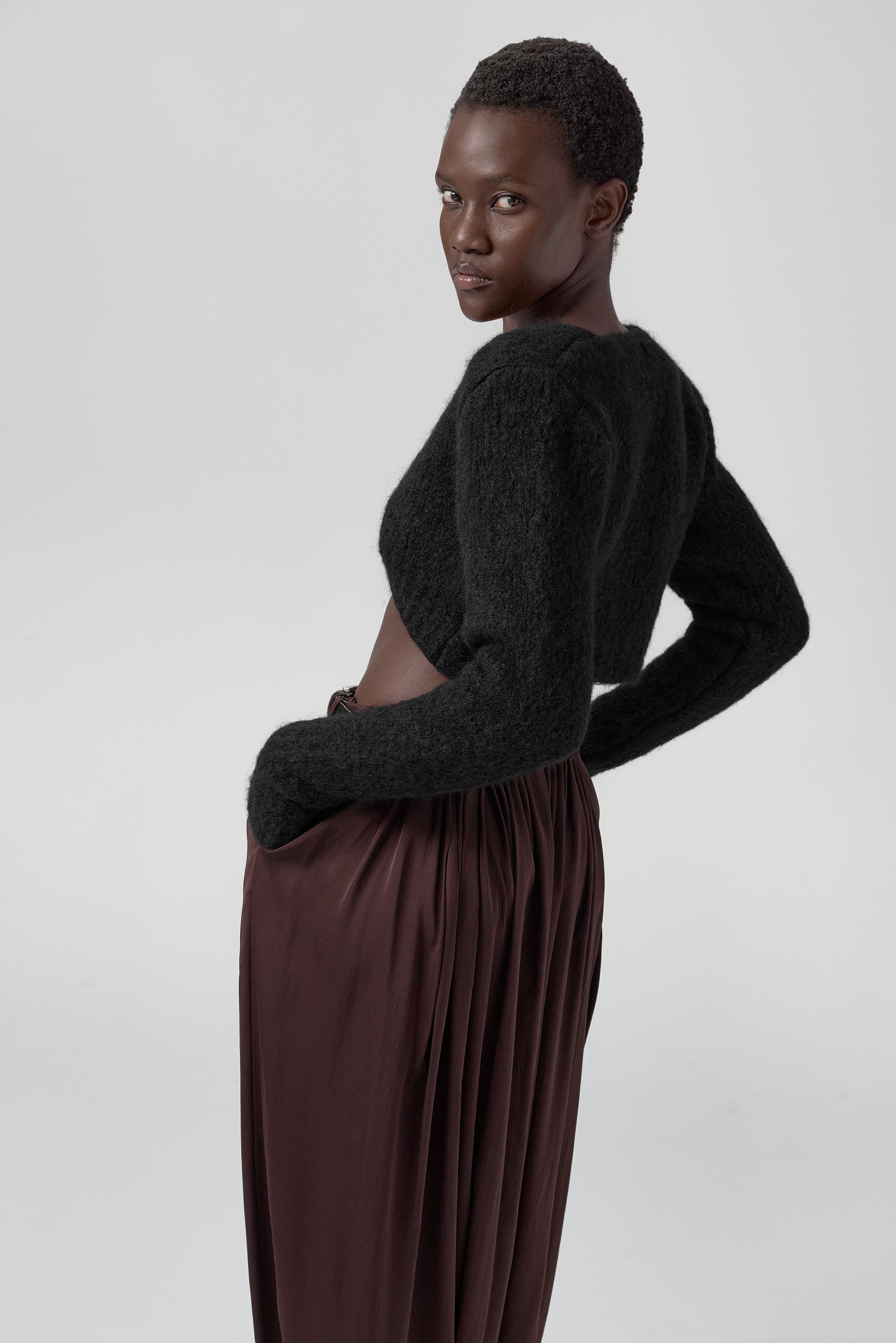 Rupina Jacket - Black Fine Alpaca Knit | Miista | Designed & Handmade in Europe
