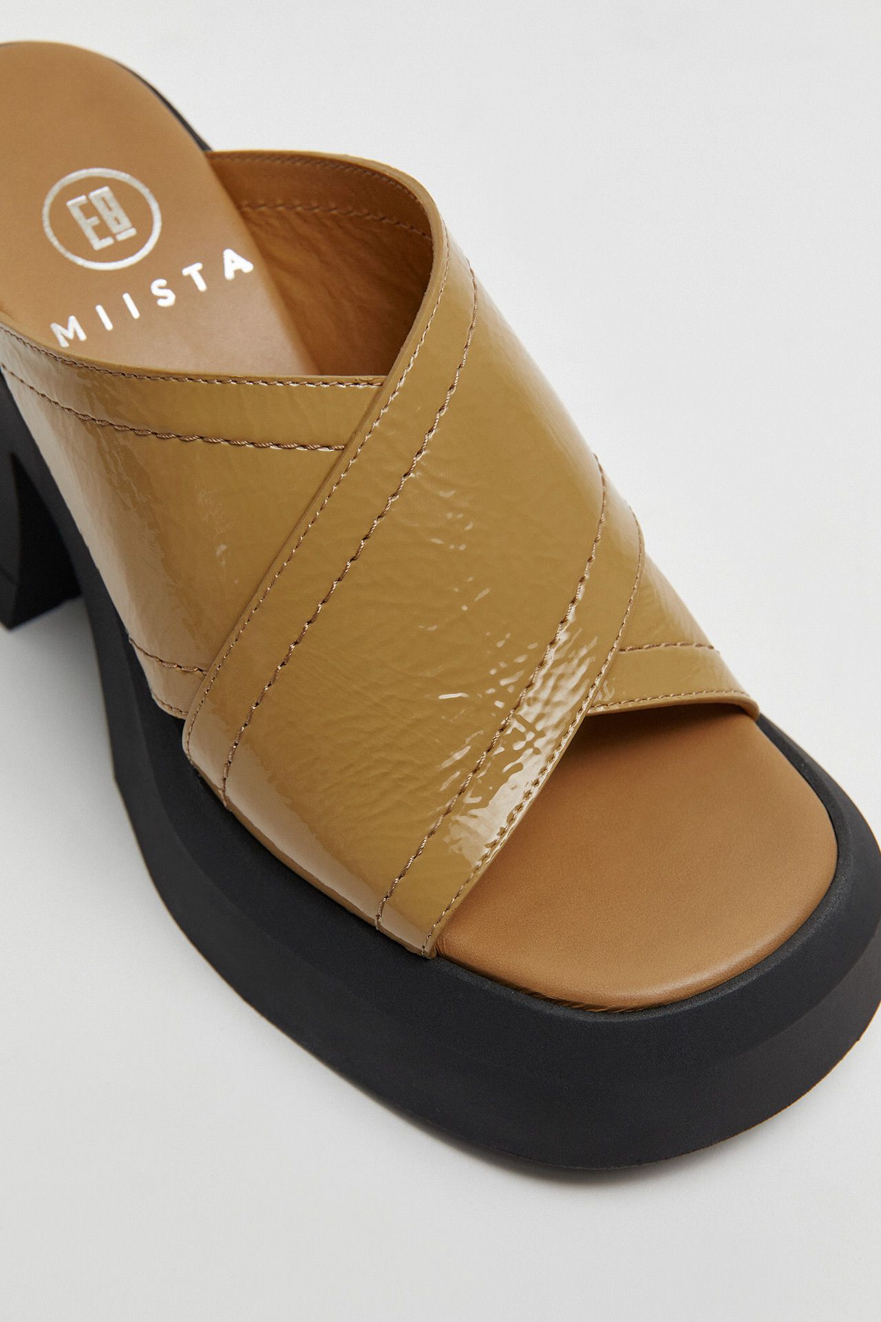 Raissa Beige Mule Sandals | Miista