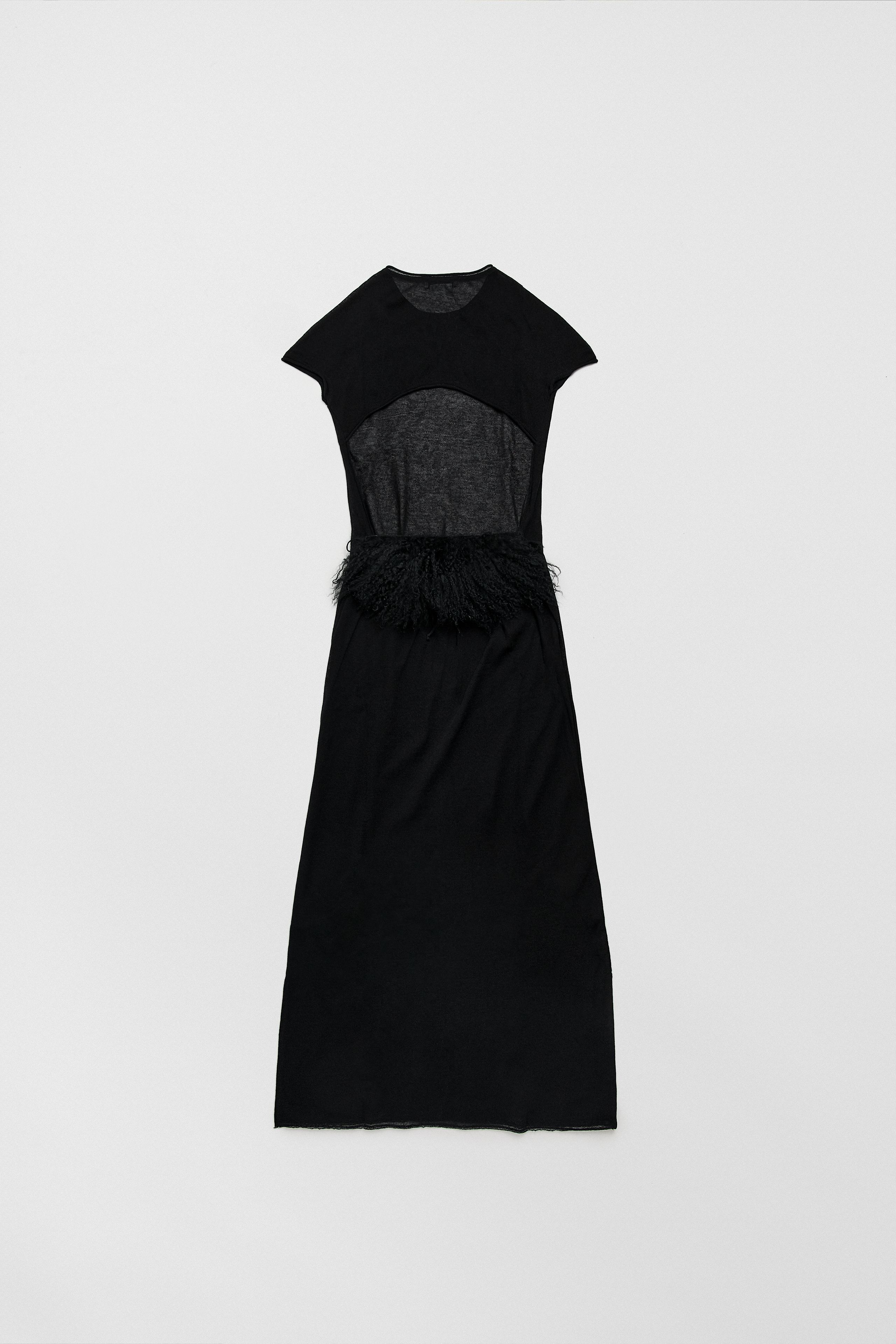 Buffy Dress - Black Sheer Organic Cotton | Miista
