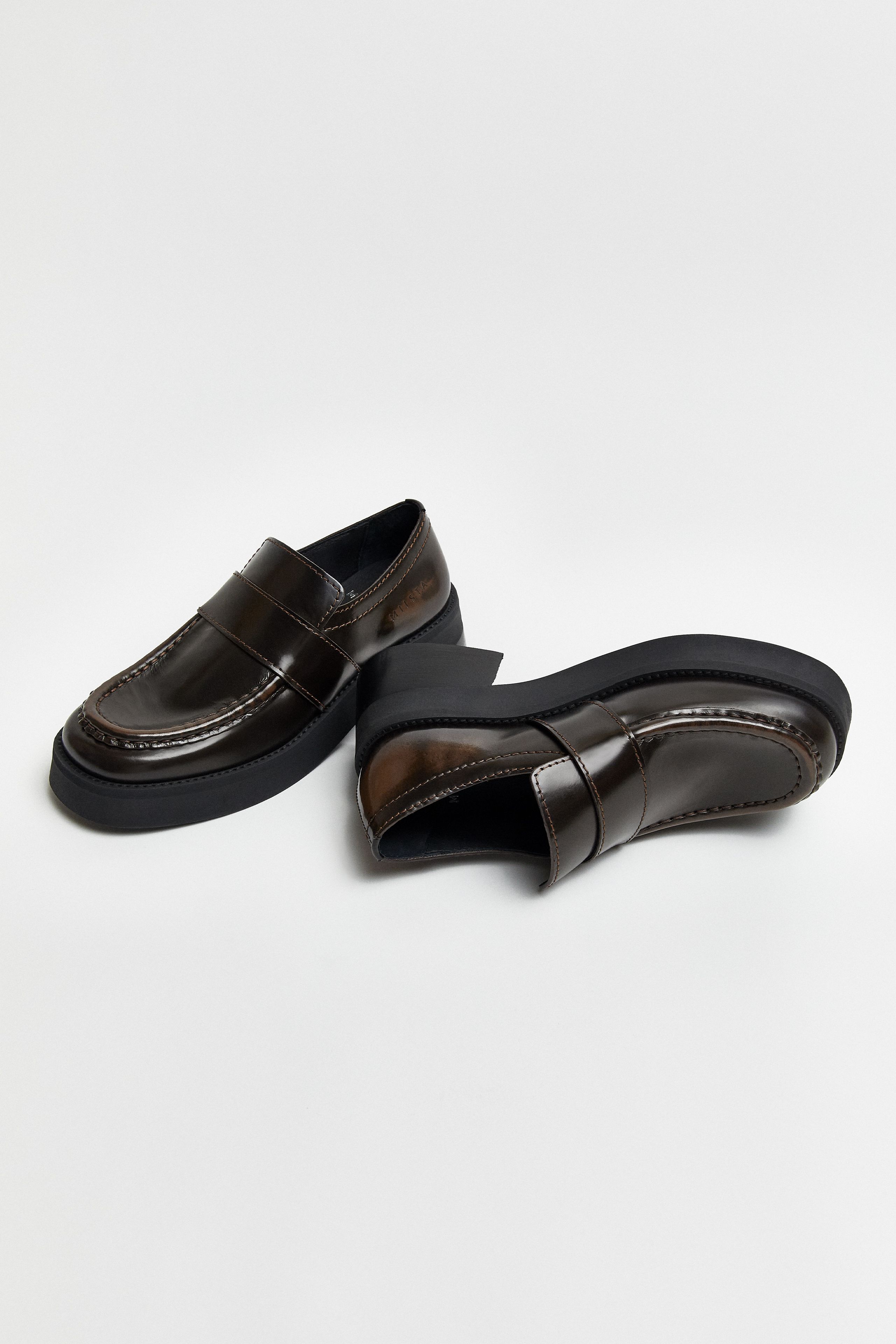 Lib Brown & Black Loafers | Miista