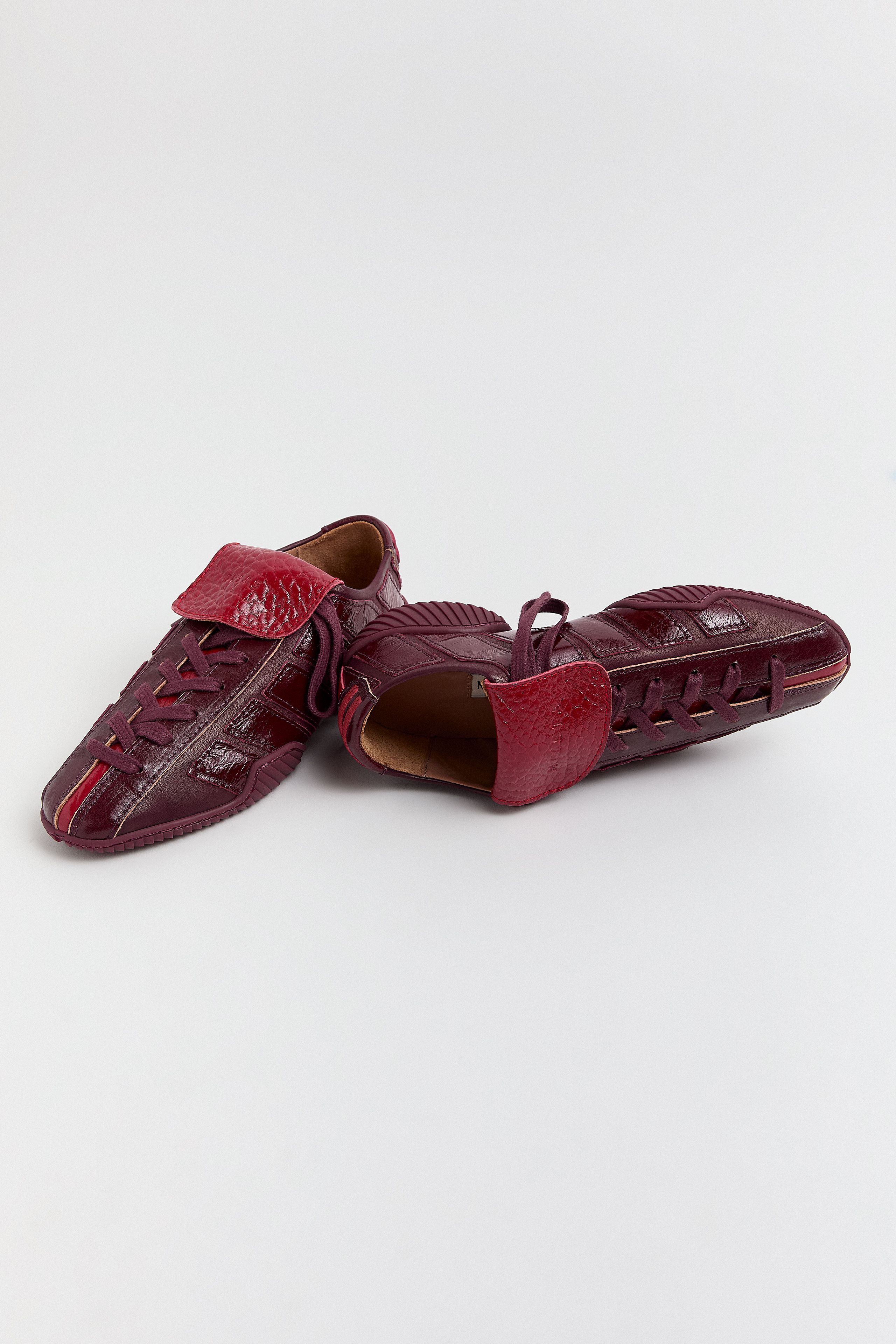 burgundy dress sneakers Women's Chasing Chill Burgundy Faux Suede Lace-Up Sneakers | Size: 6