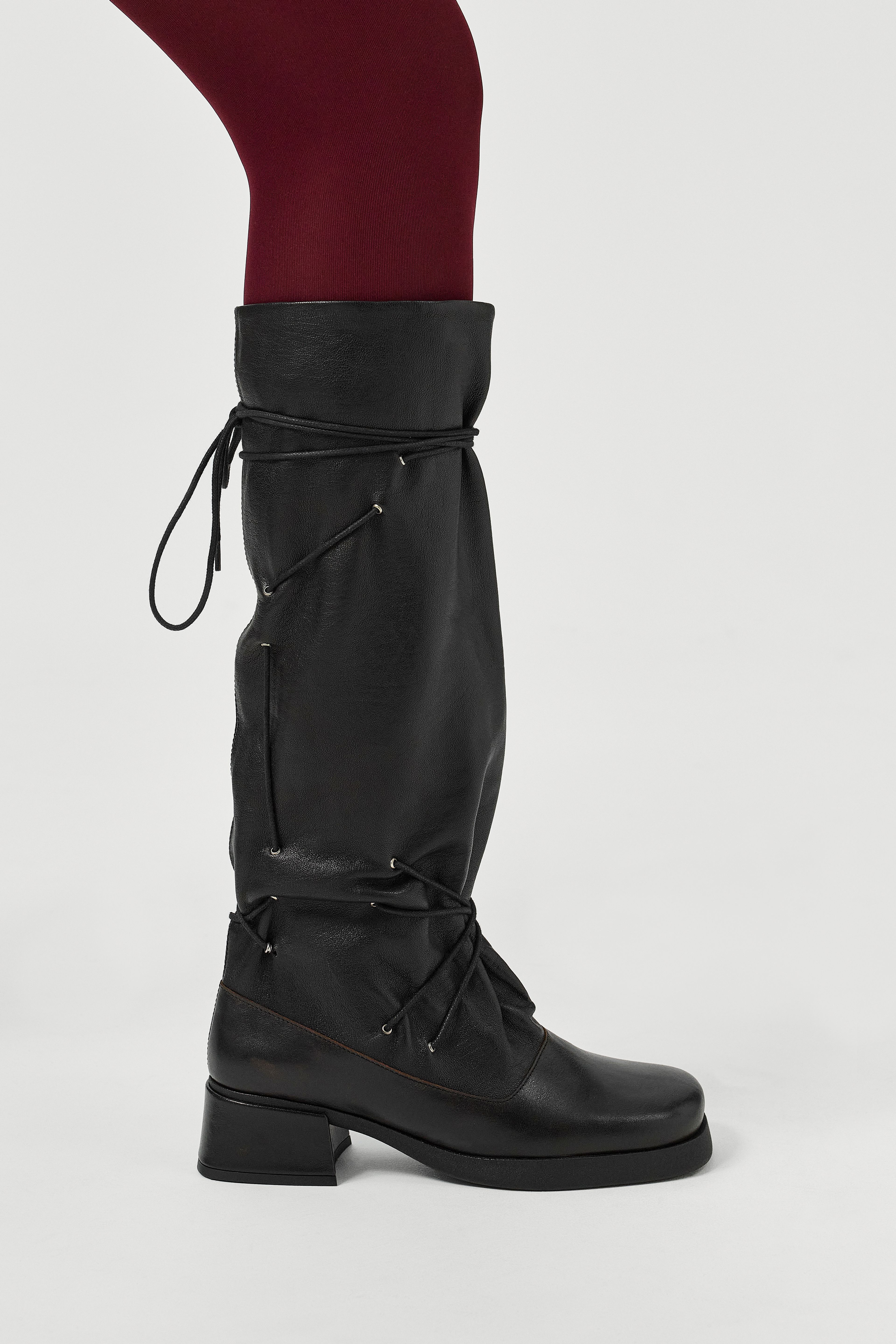 Alida Boots - Black Leather| Miista | Designed & Handmade in Europe