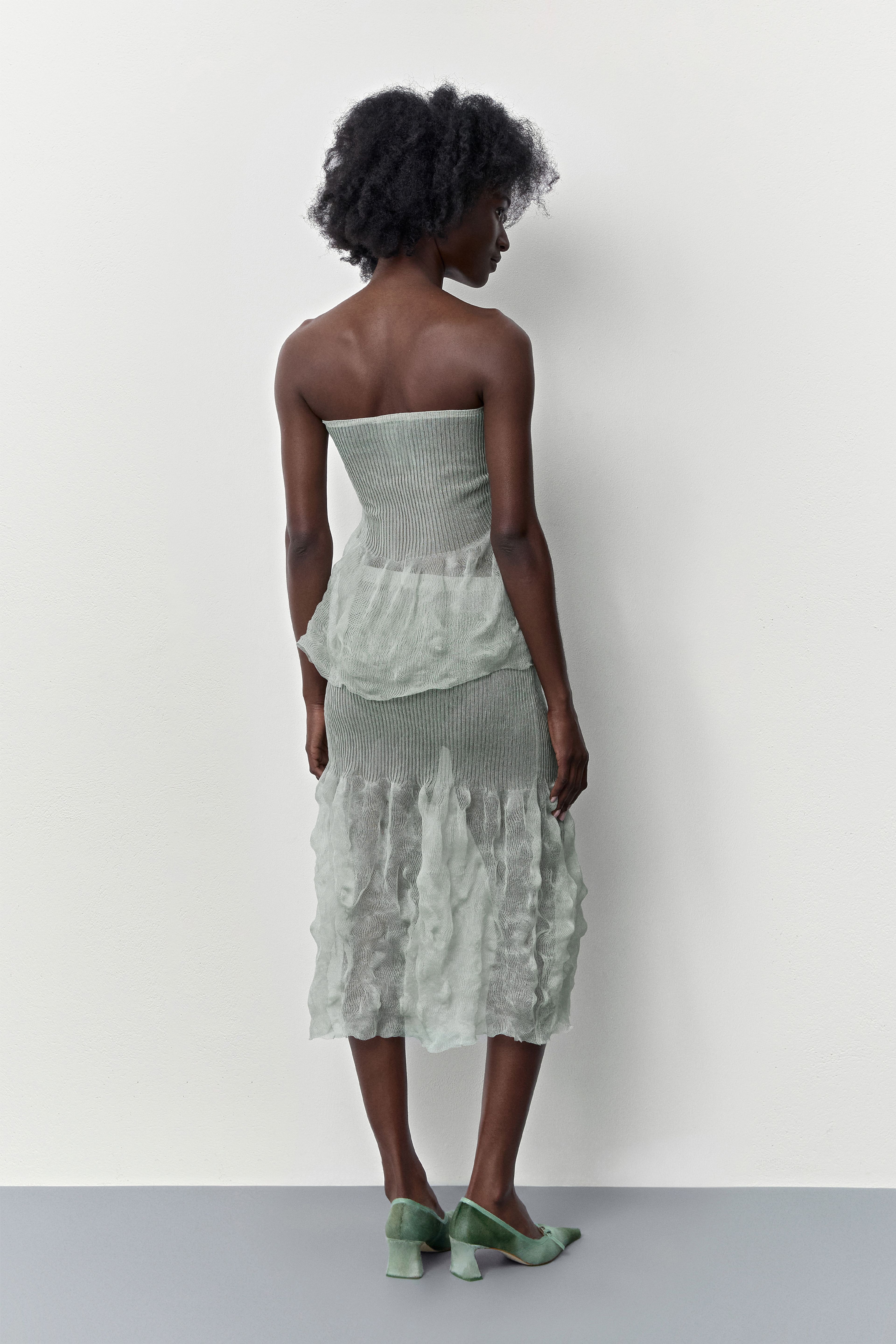 Felisa Aquamarine Knitted Top | Miista | Designed & Handmade in Europe