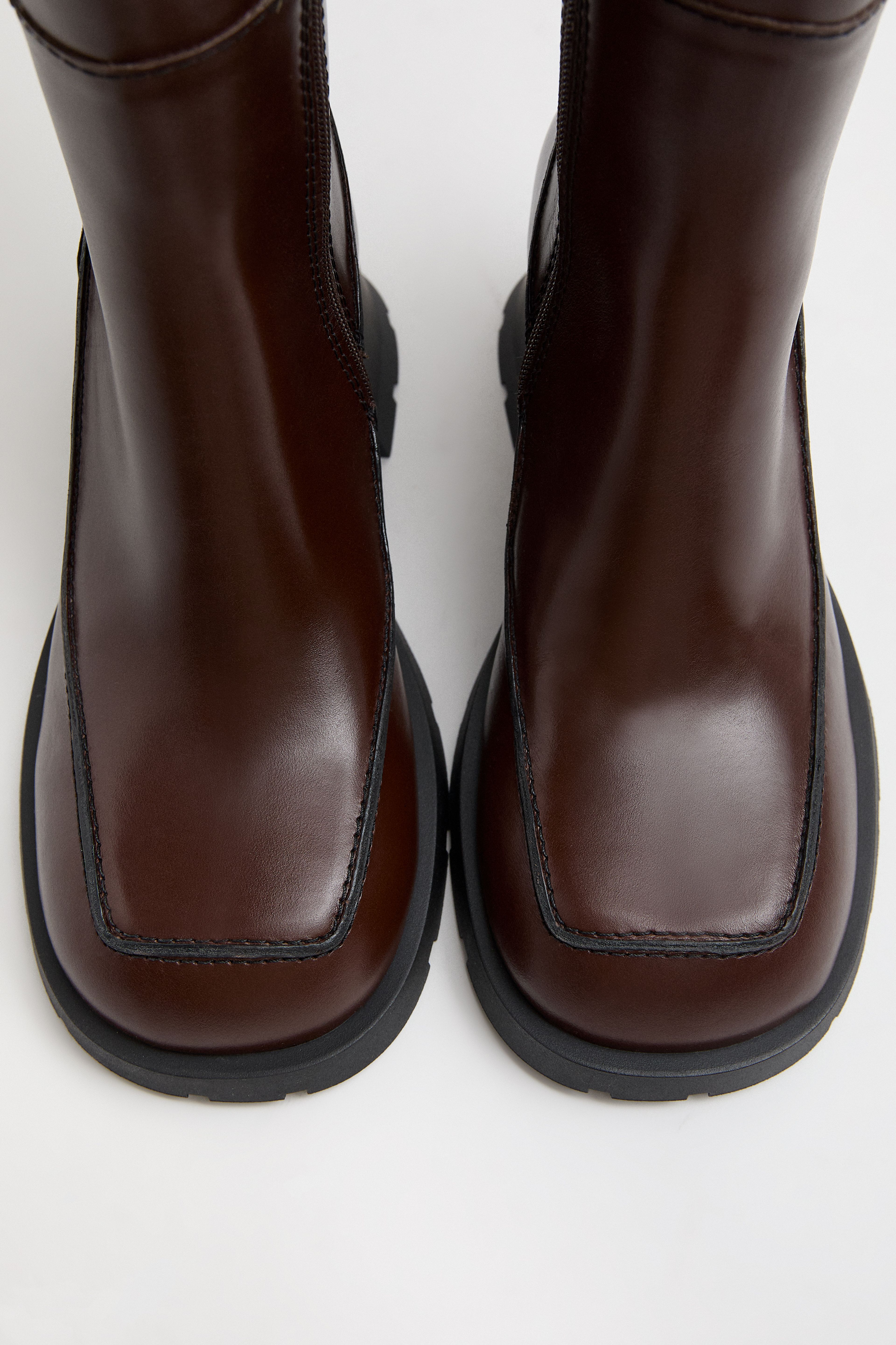 Cleo Boots - Brown Black Leather | Miista | Designed & Handmade in Europe