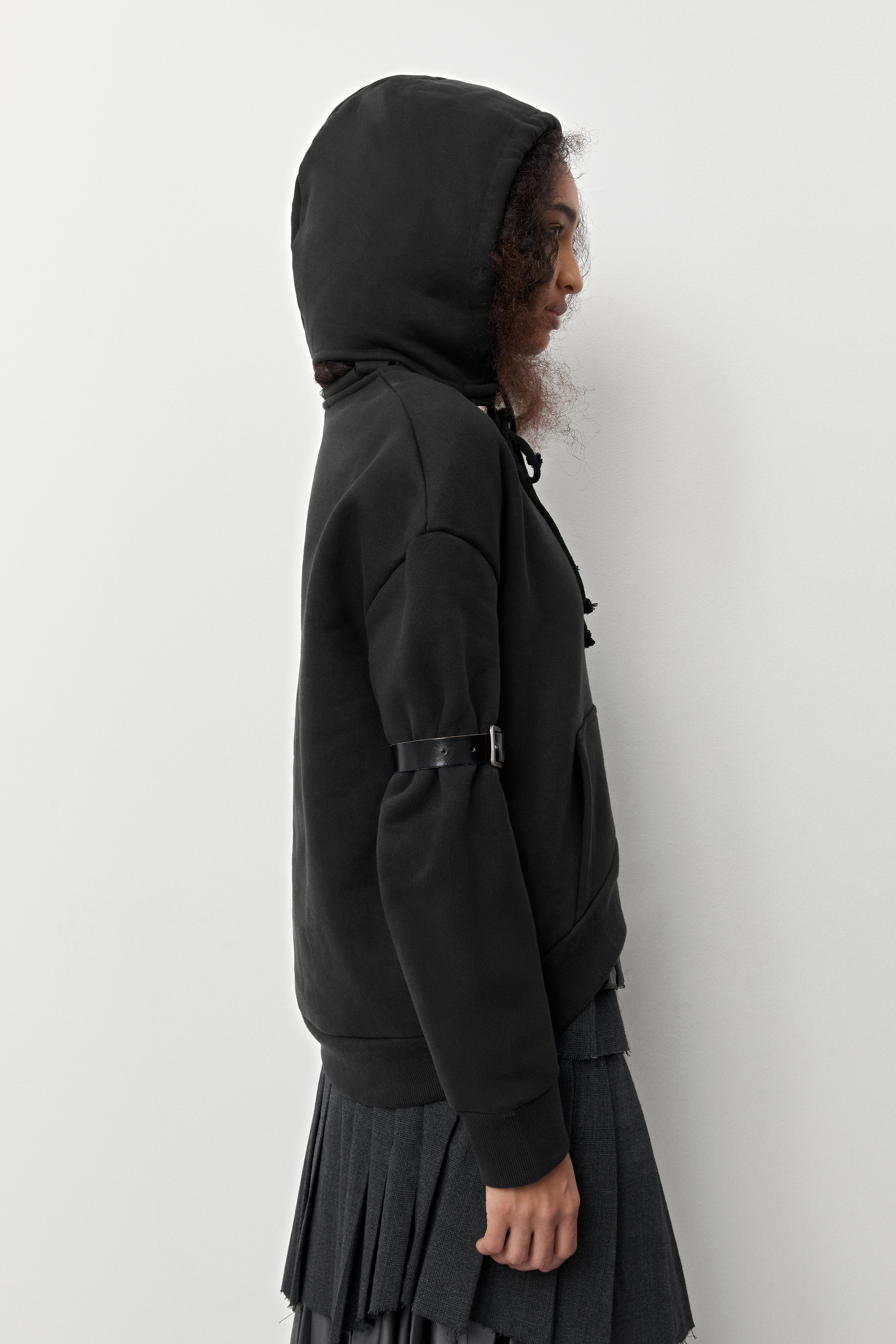 Carly Black Hoodie Sweatshirt | Miista | Designed & Handmade in Europe