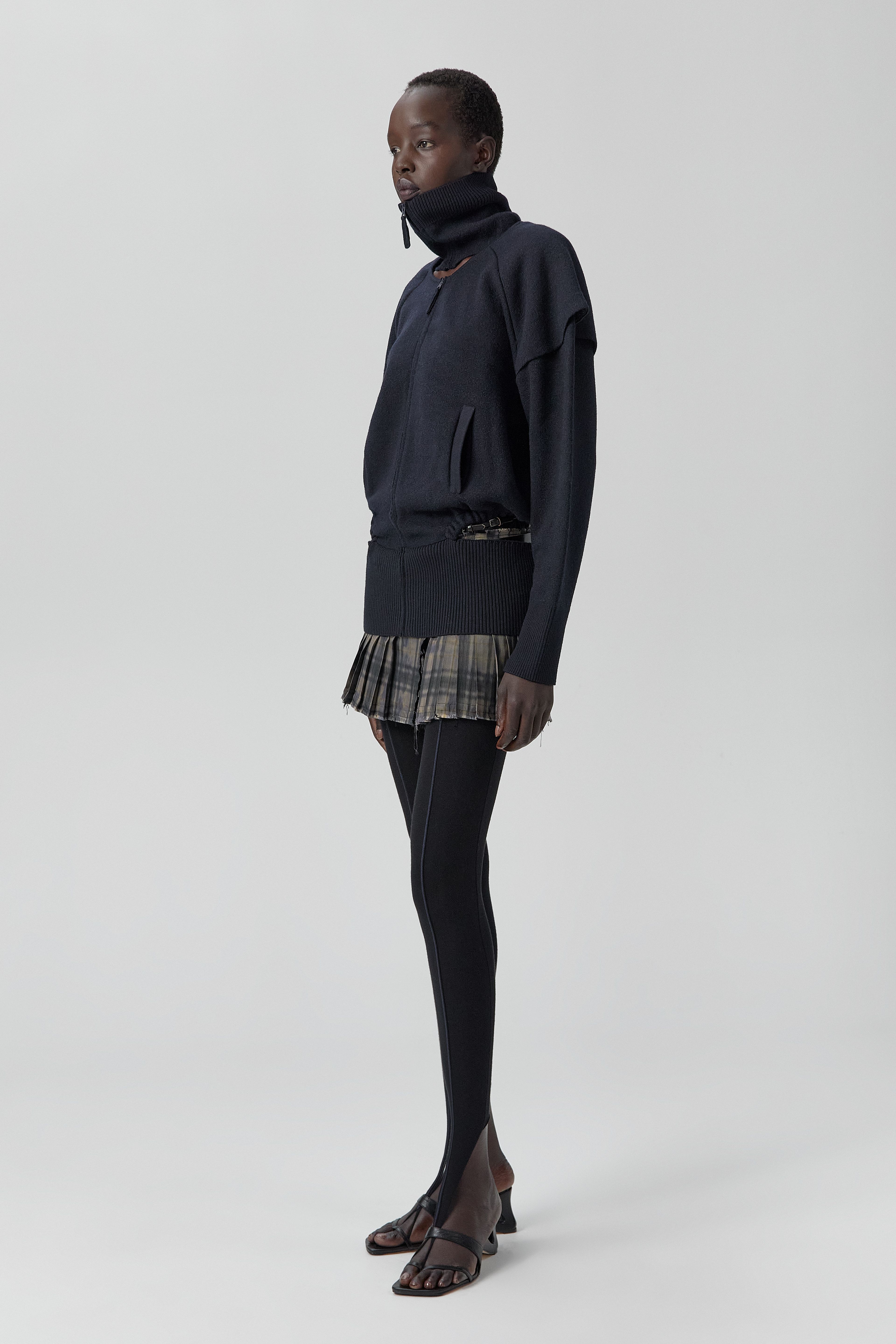 Agnes Jacket - Navy Extra Fine Merino Knit | Miista | Designed & Handmade in Europe