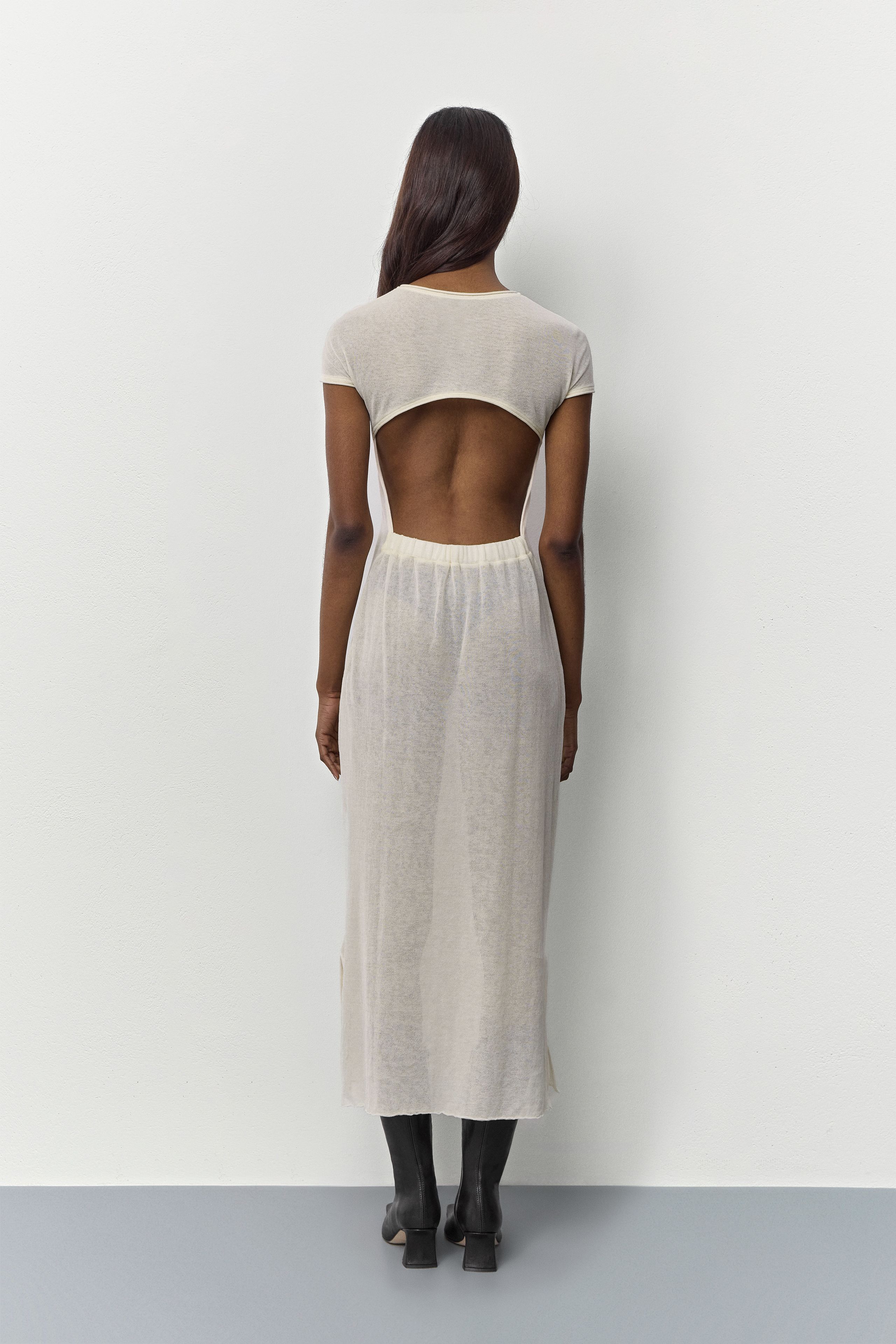 2000s prom dress brands Rabanne - Long Backless Knit Dress With Embroideries - Xs - Women