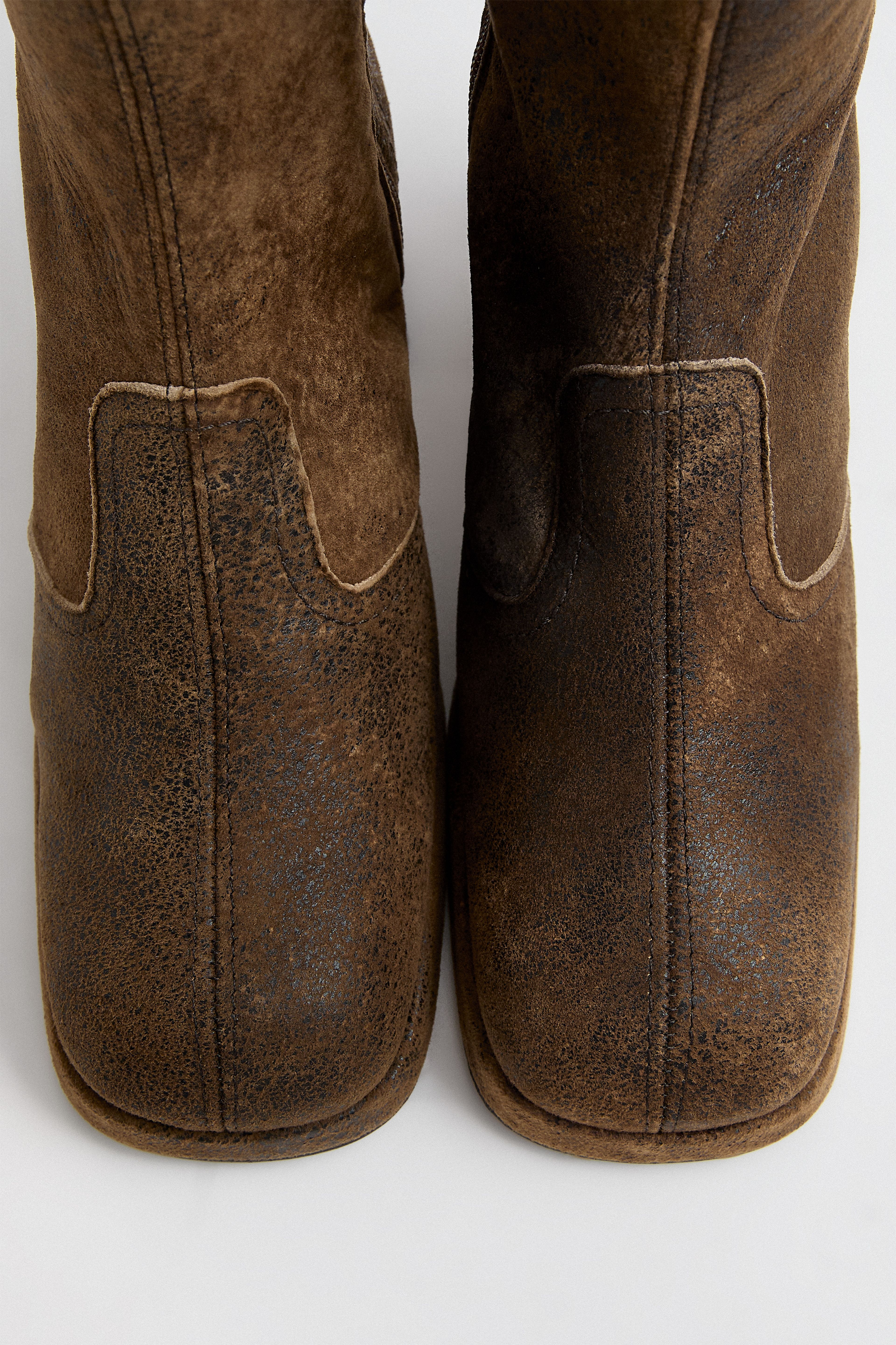 Donna Broken Brown Tall Boots | Miista | Designed & Handmade in Europe