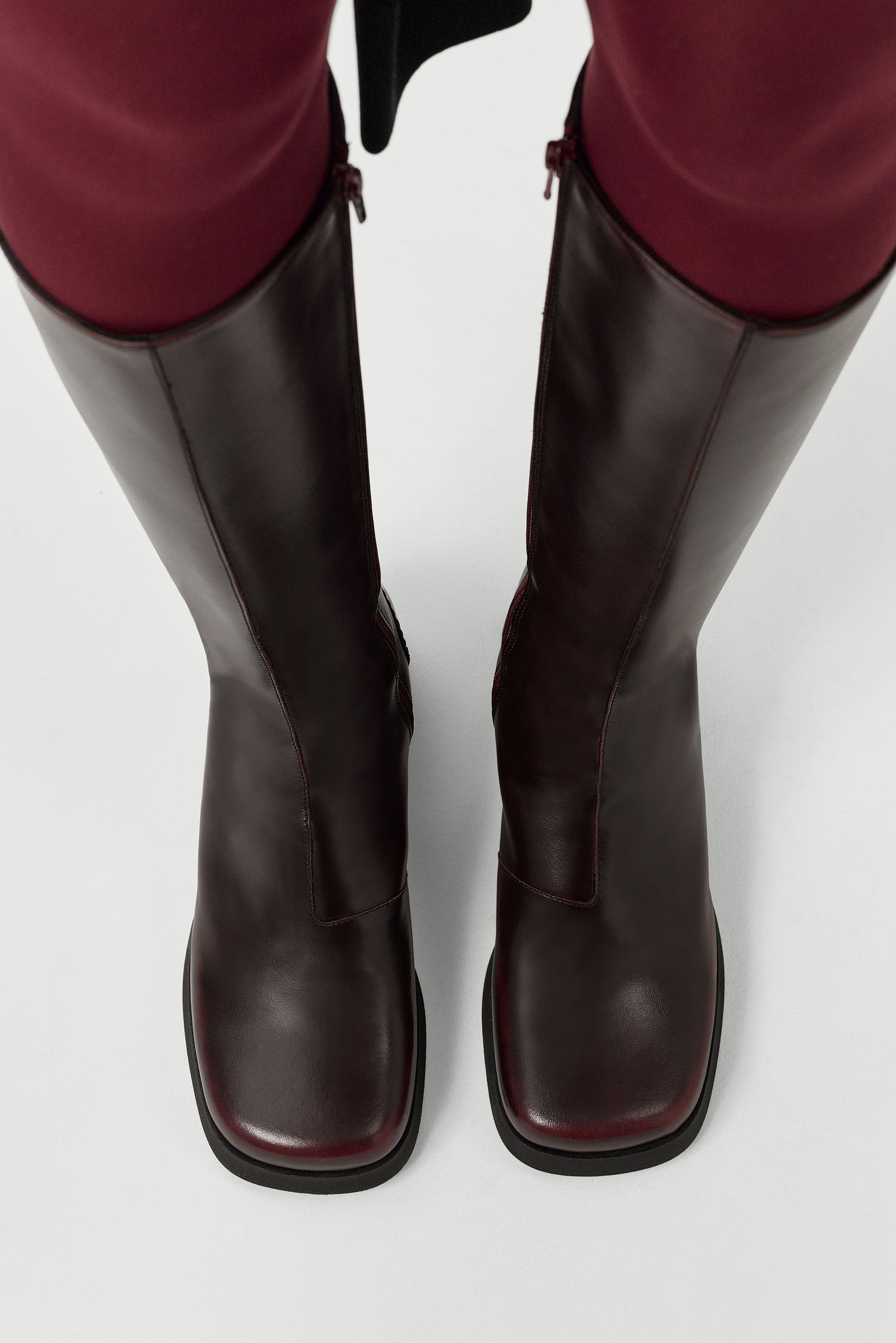 Brunildha Boots - Burgundy Shiny Leather | Miista | Designed & Handmade in Europe