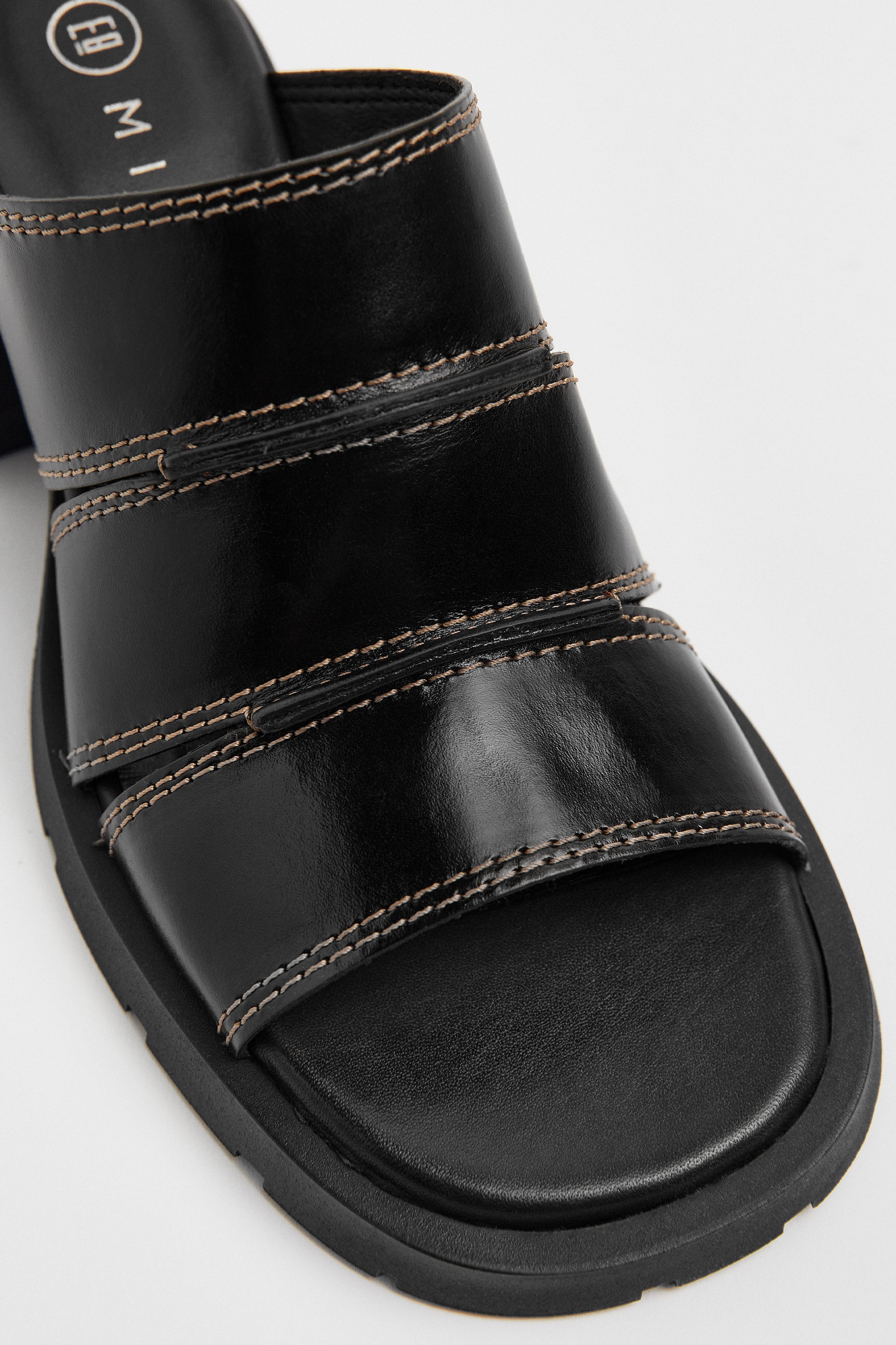 Telal Jado Jadzia Sandals - Black Leather | Miista