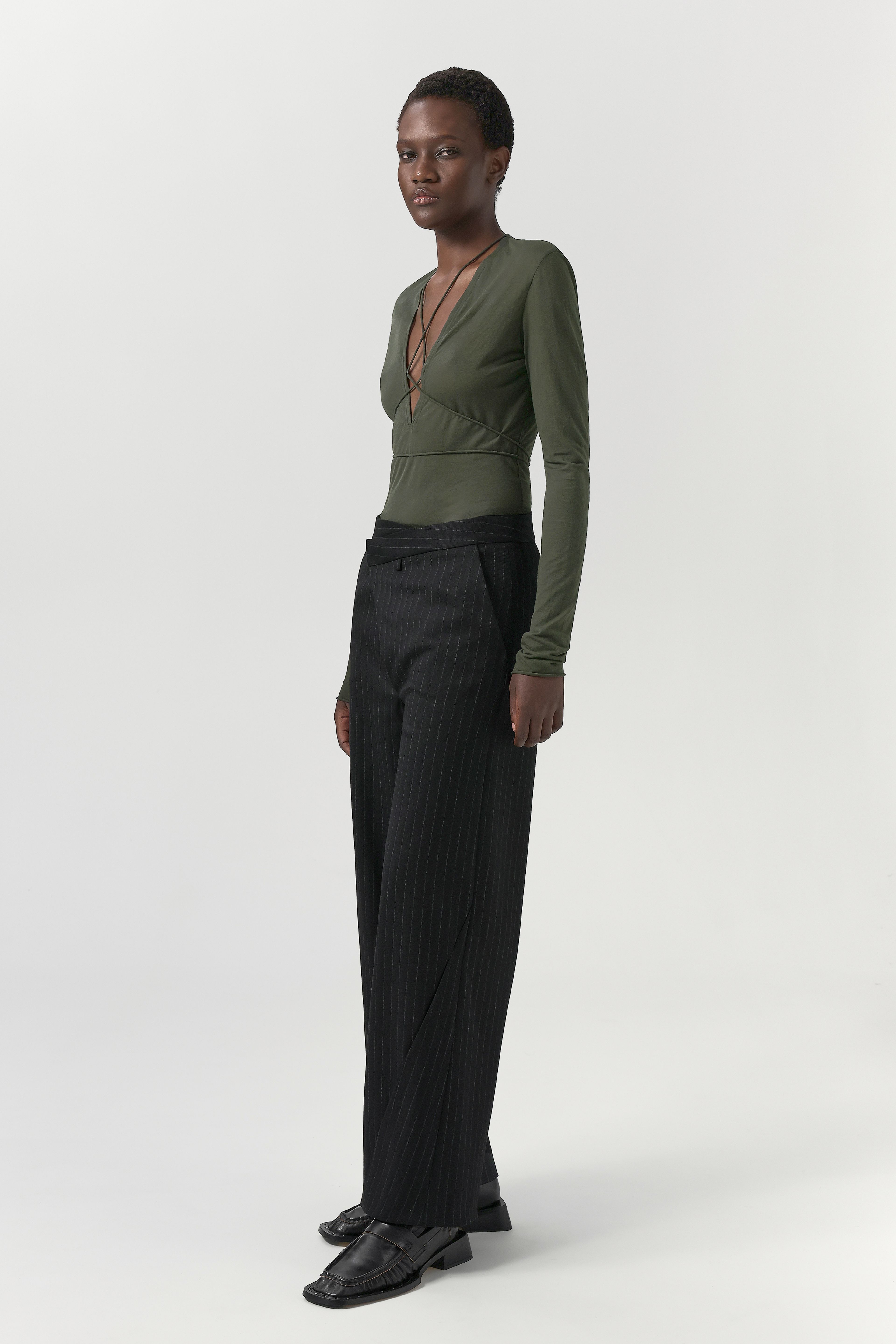 Alicja Dress - Khaki Cotton Blend | Miista | Designed & Handmade in Europe
