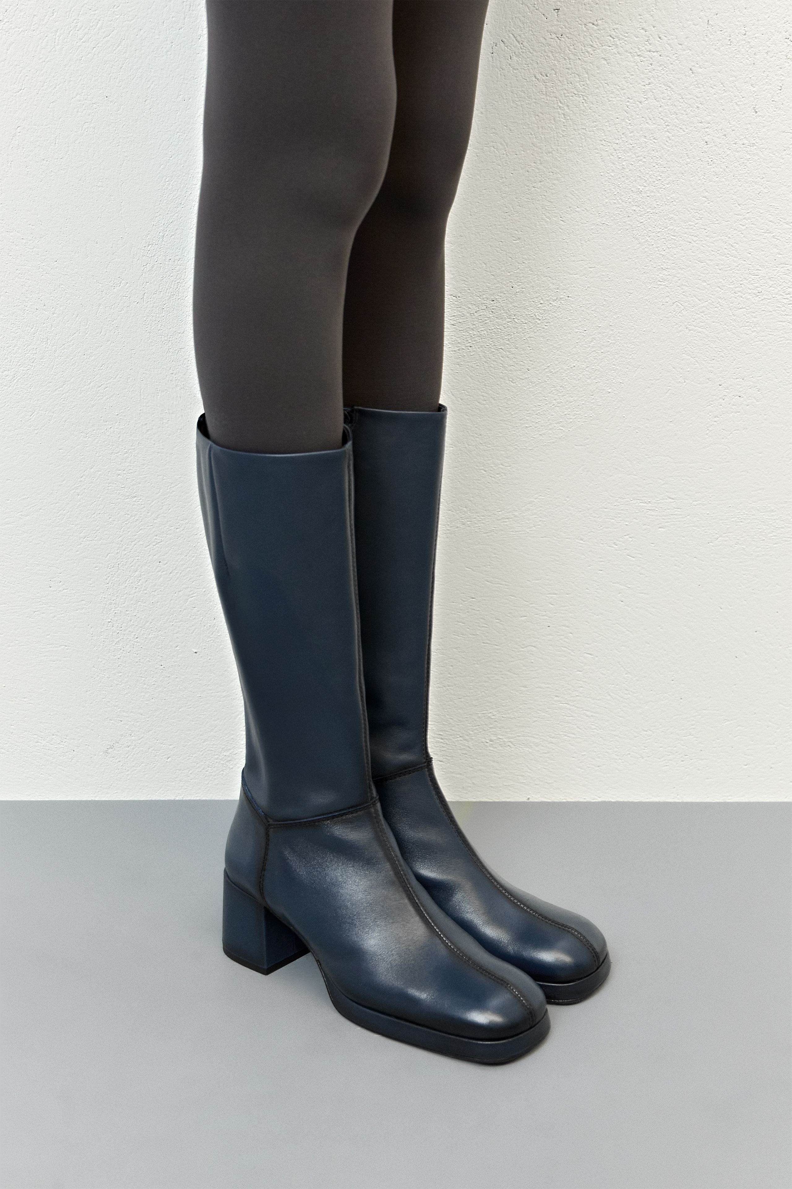 Maple Brushed Navy Boots | Miista | Designed & Handmade in Europe