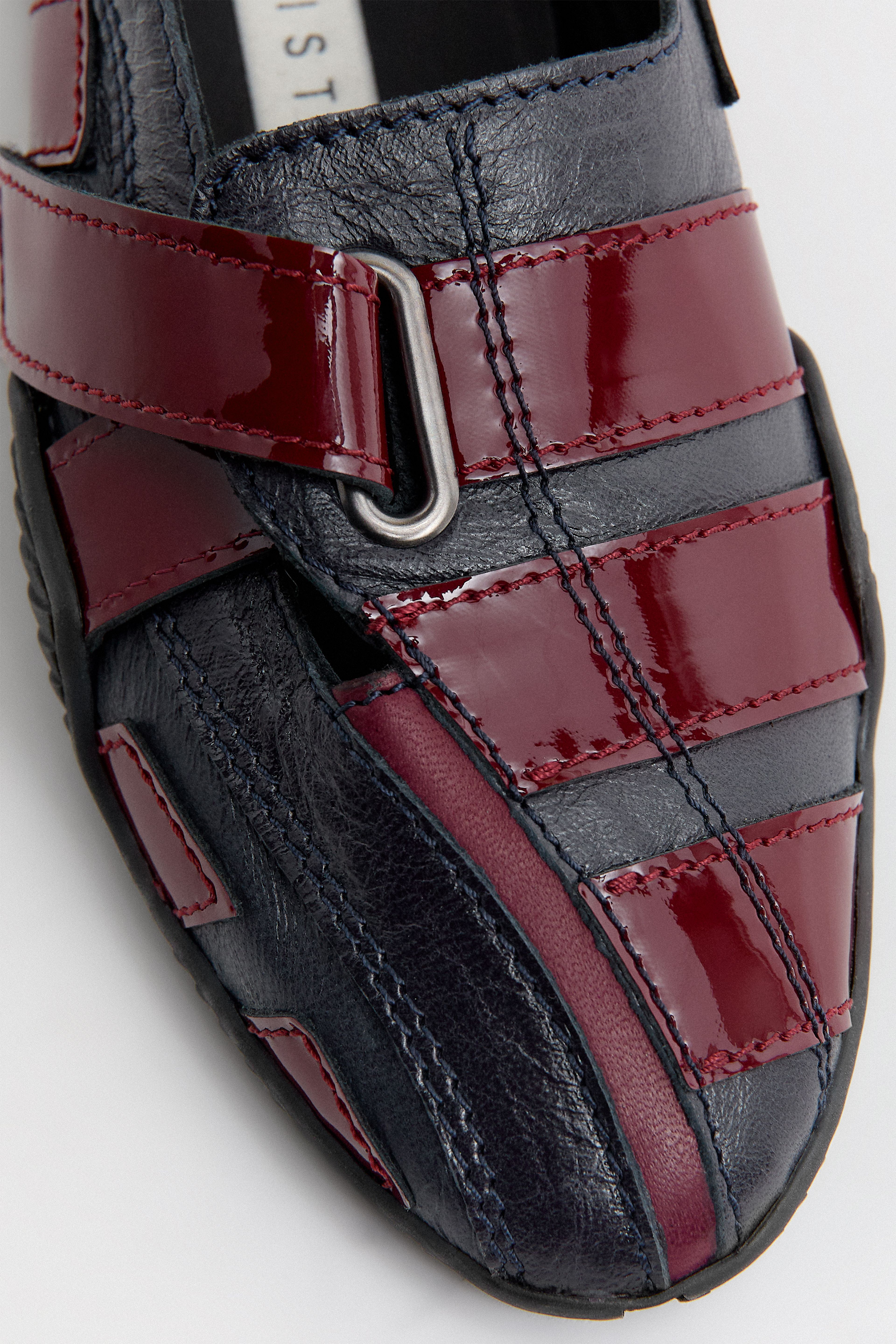 Loda Burgundy Navy Ballerinas | Miista | Designed & Handmade in Europe