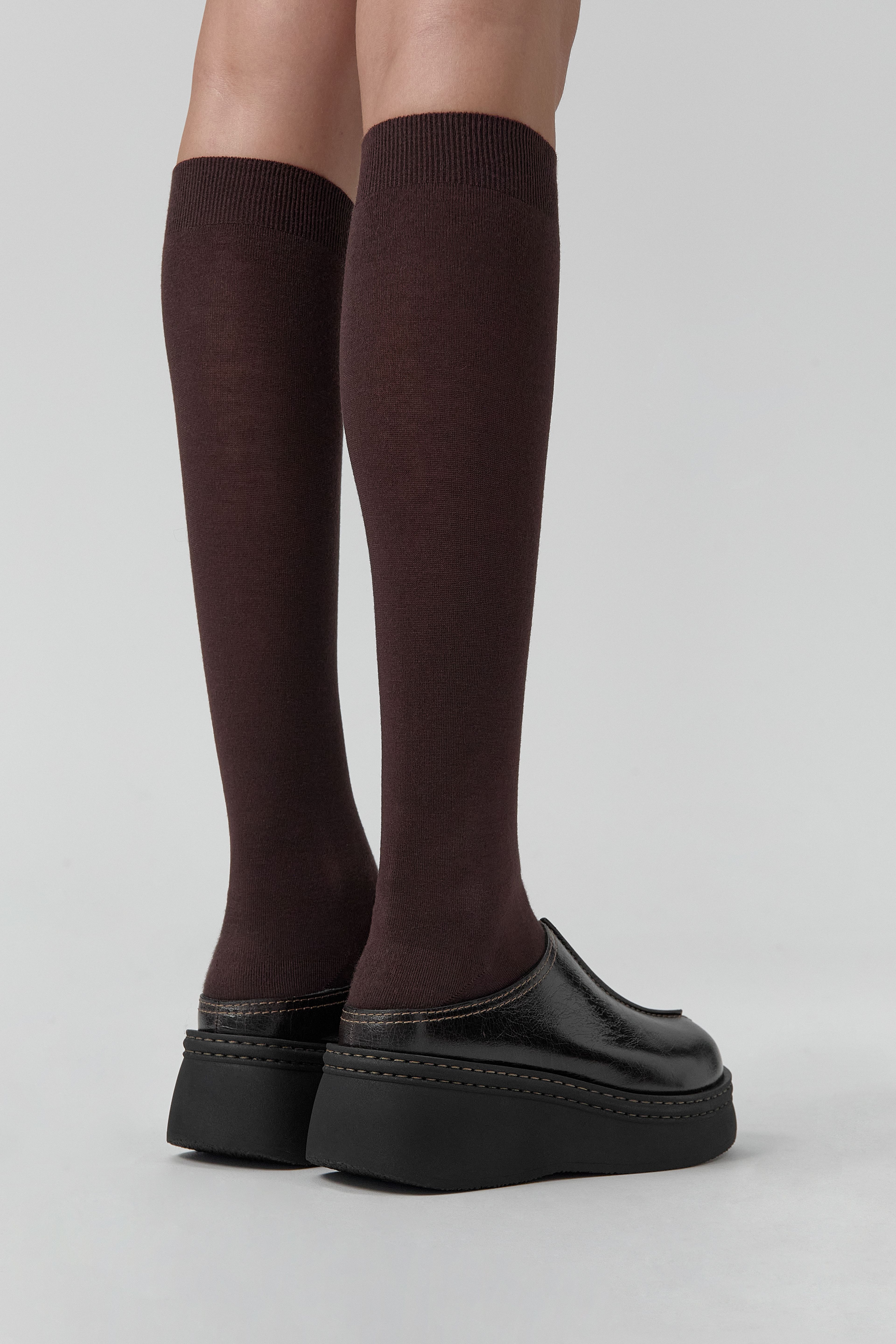 Mego Mules - Dark Brown Shiny Leather | Miista | Designed & Handmade in Europe
