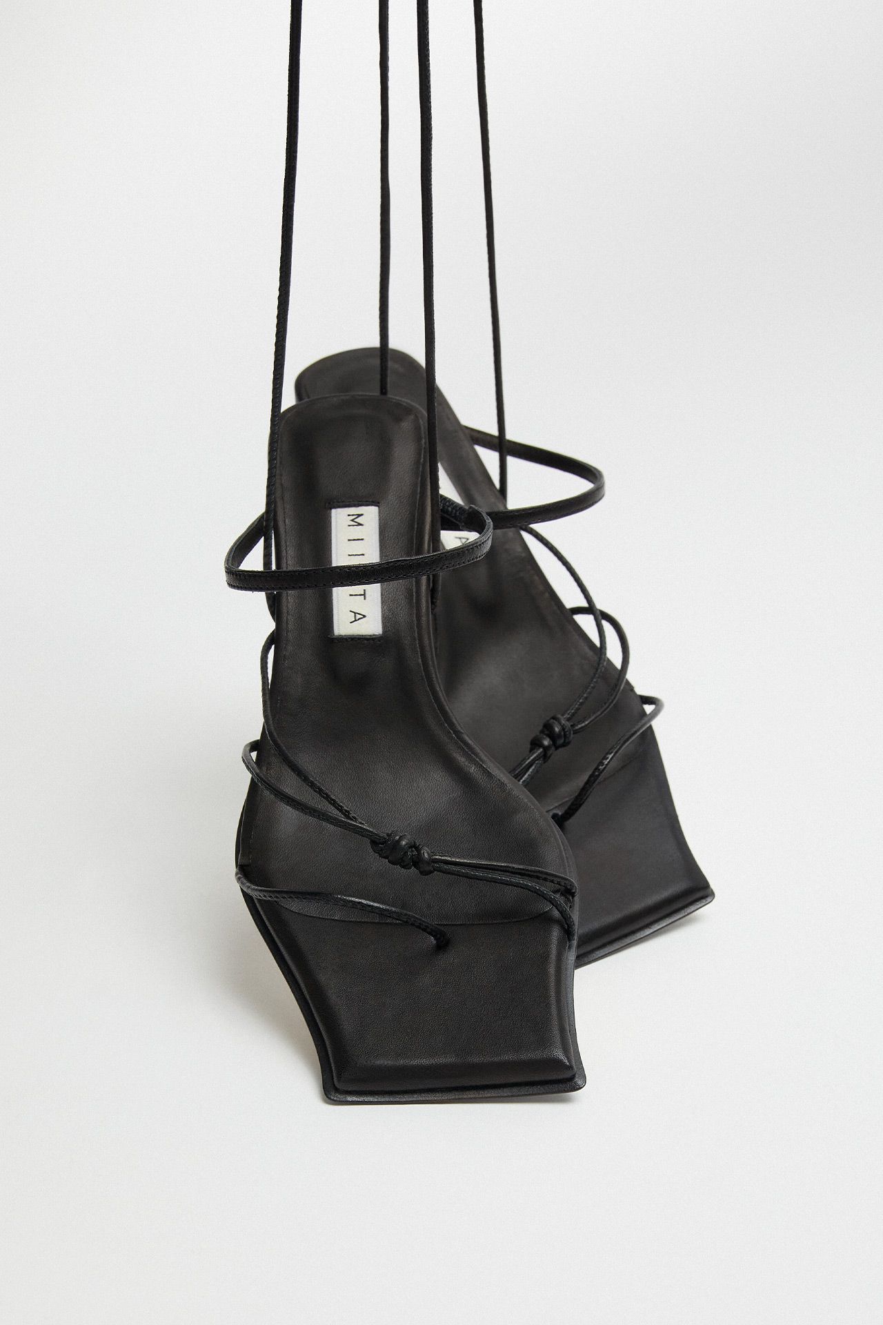 Mica Black Sandals | Miista