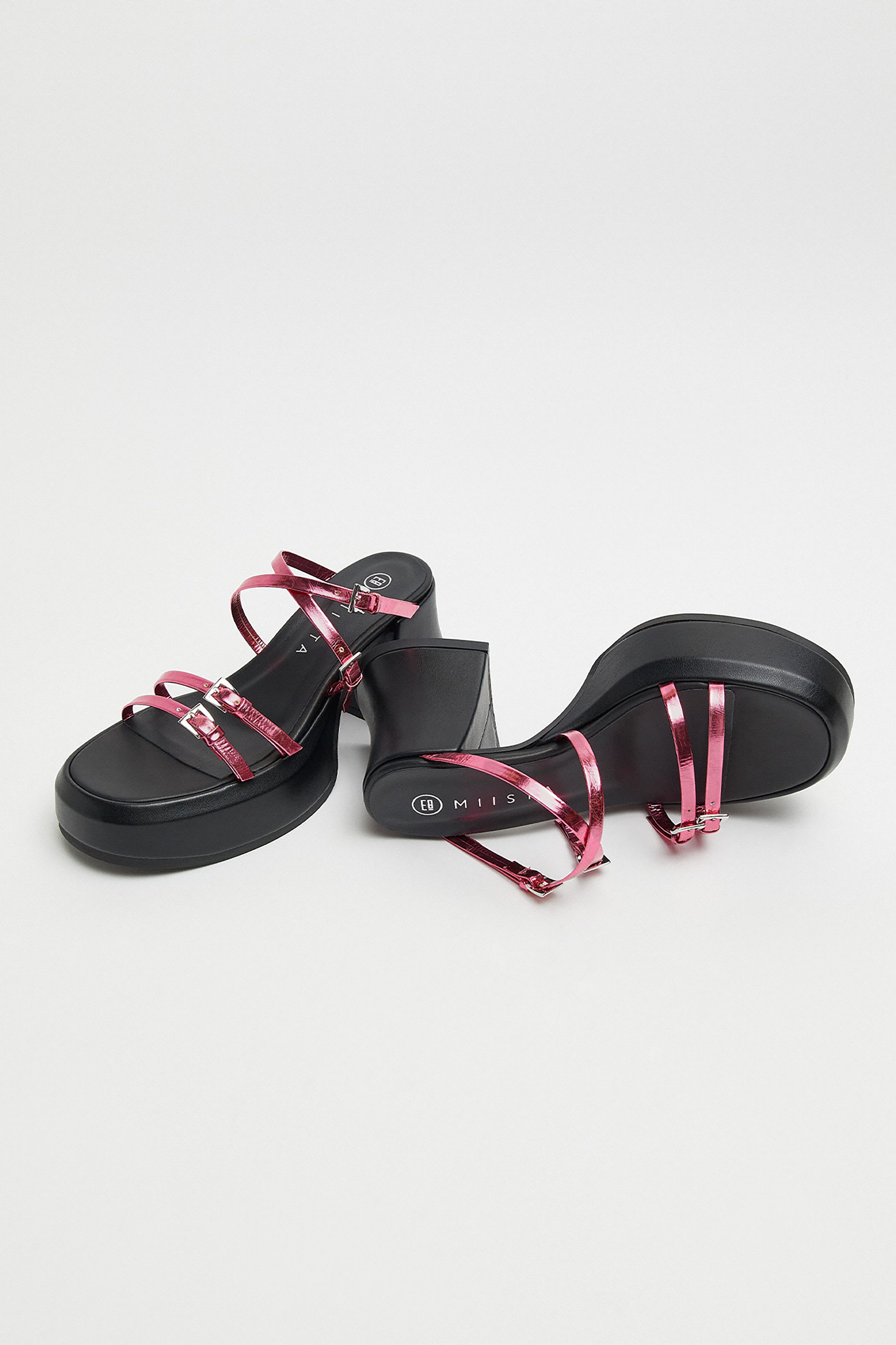 Nara Pink Metallic Sandals | Designed & Handmade in Europe