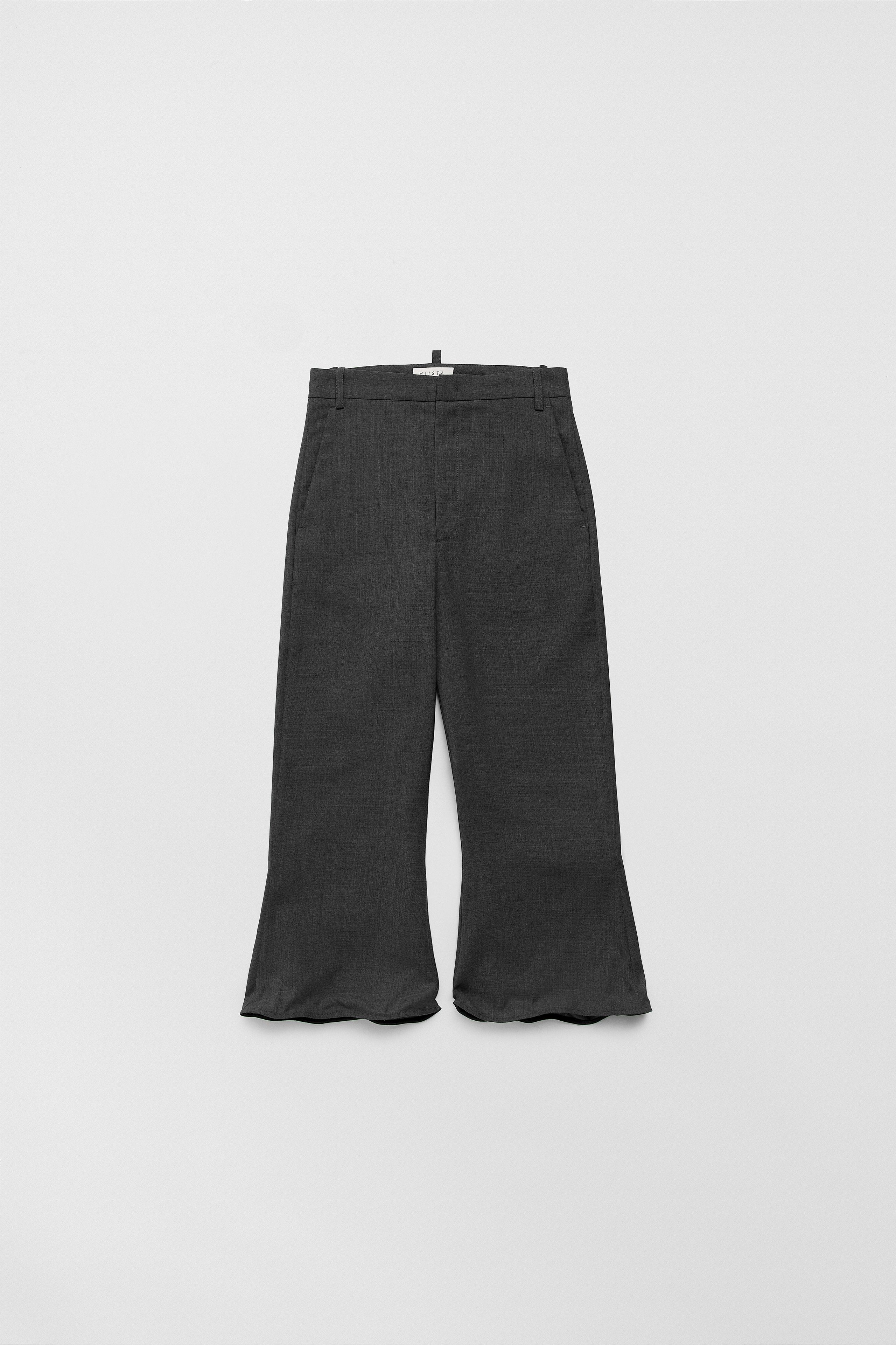 Exene Trousers - Grey Wool Blend | Miista