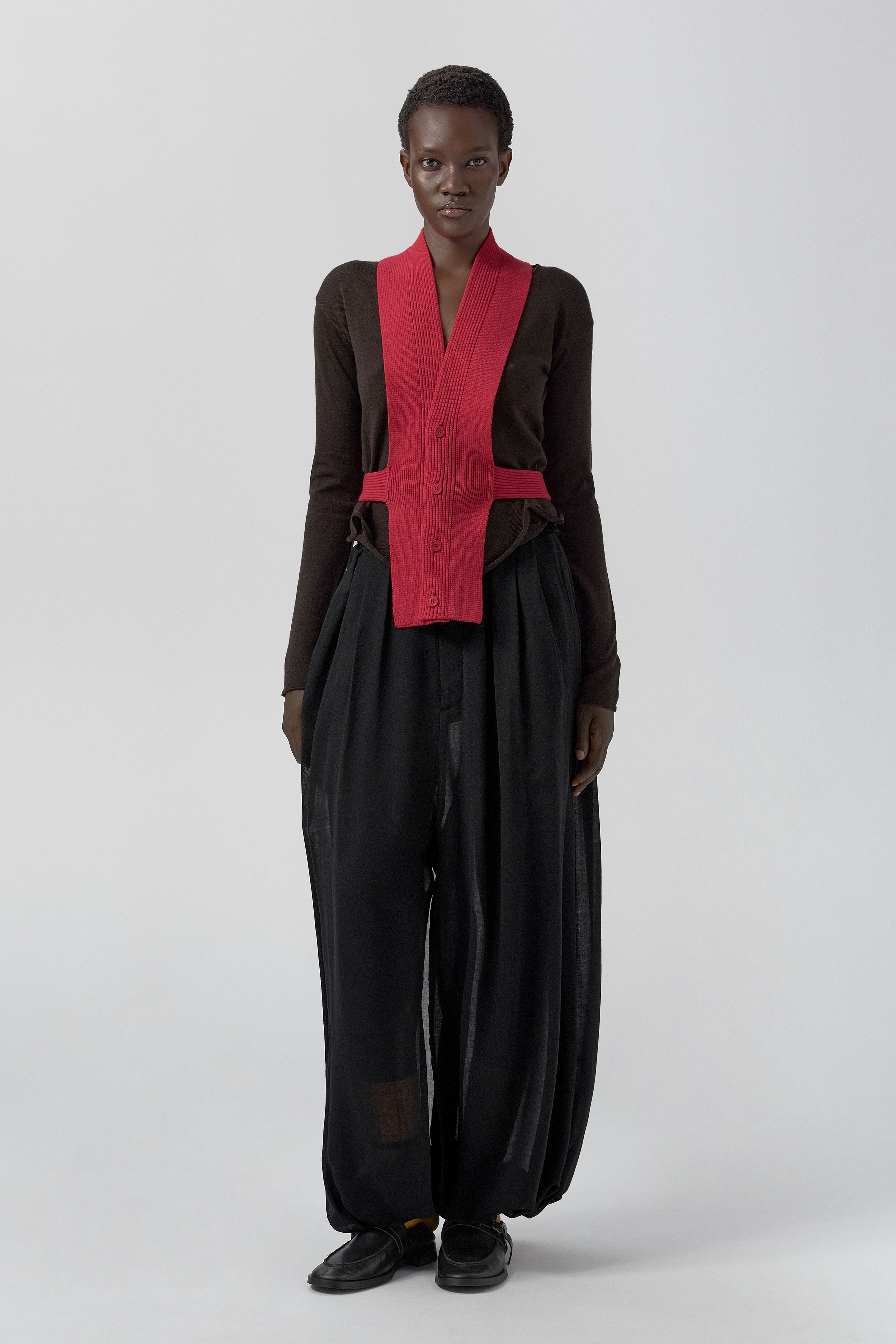 Wirth Scarf - Red Viscose Knit | Miista | Designed & Handmade in Europe