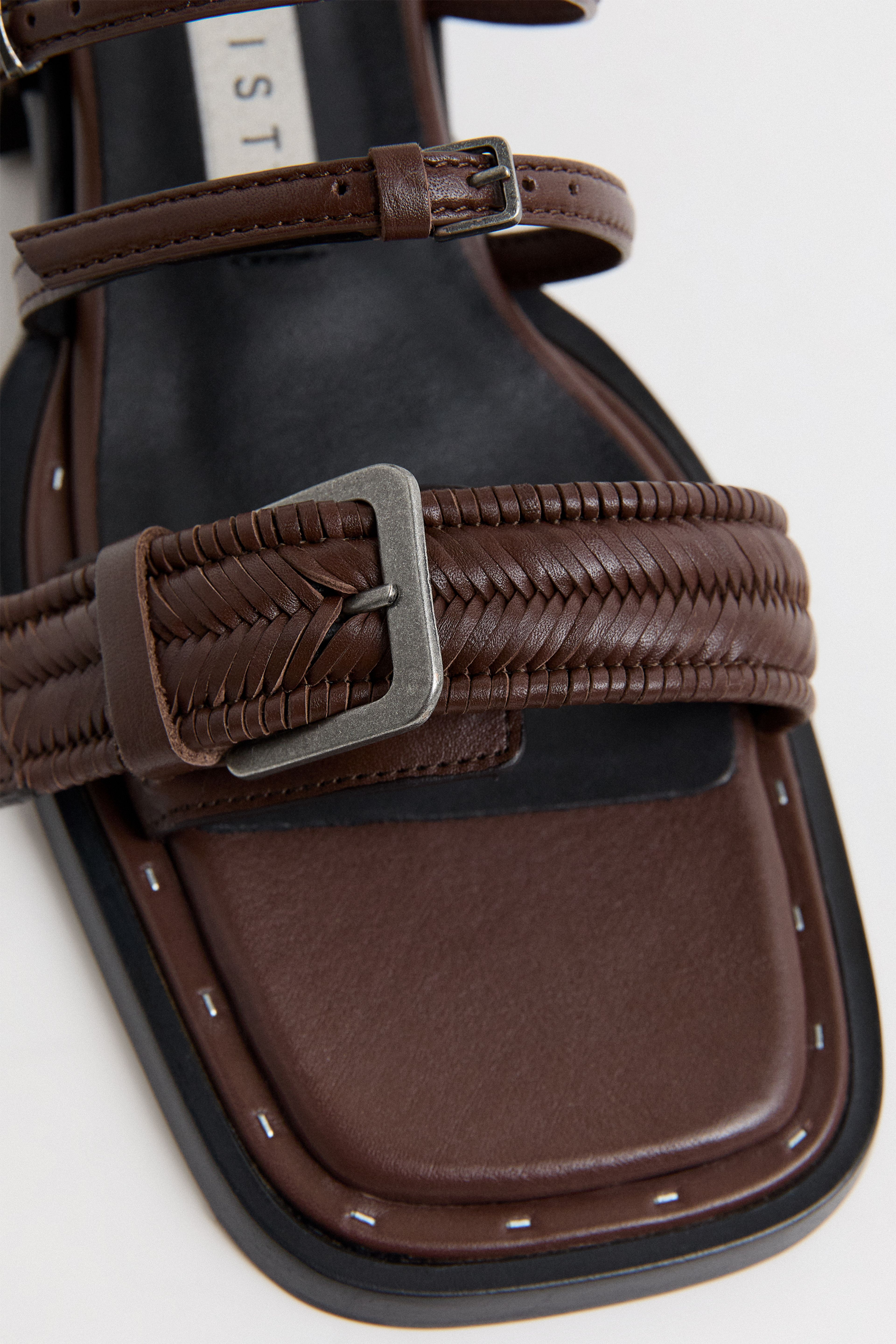 Nayah Brown Buckled Sandals | Miista | Designed & Handmade in Europe