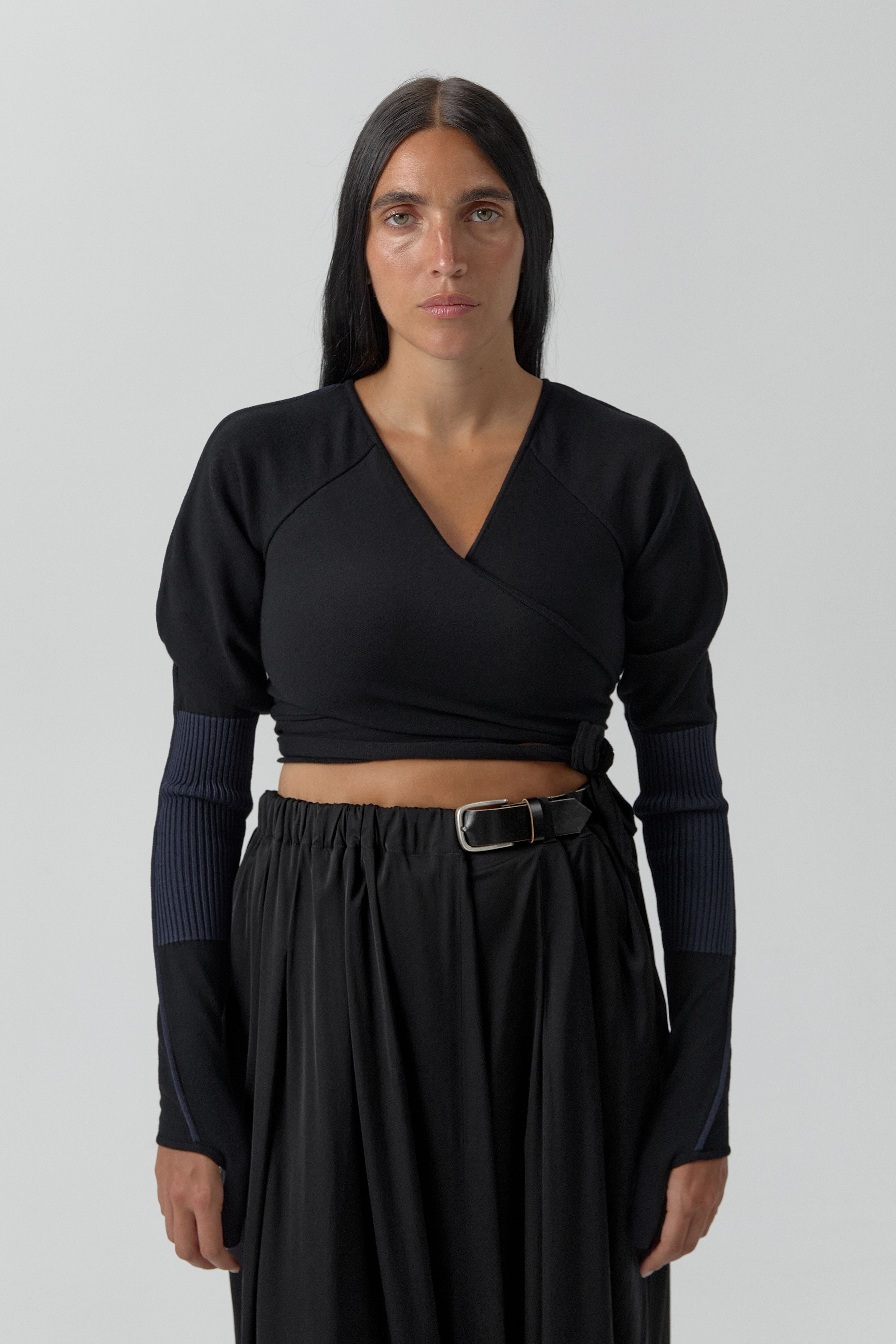 Riley Top - Black Extra Fine Merino Knit | Miista | Designed & Handmade in Europe