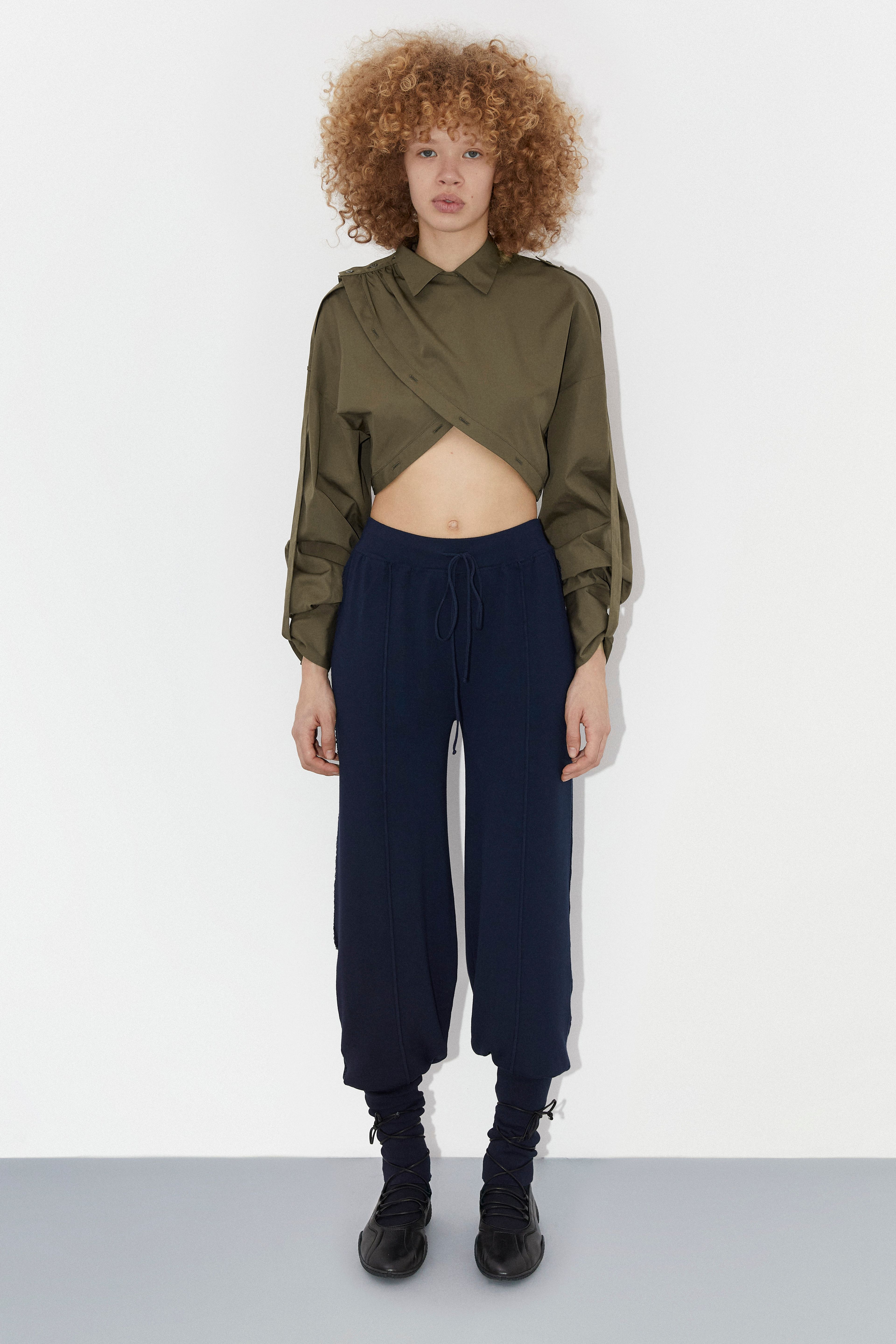 Freda Navy Knit Trouser | Miista | Designed & Handmade in Europe