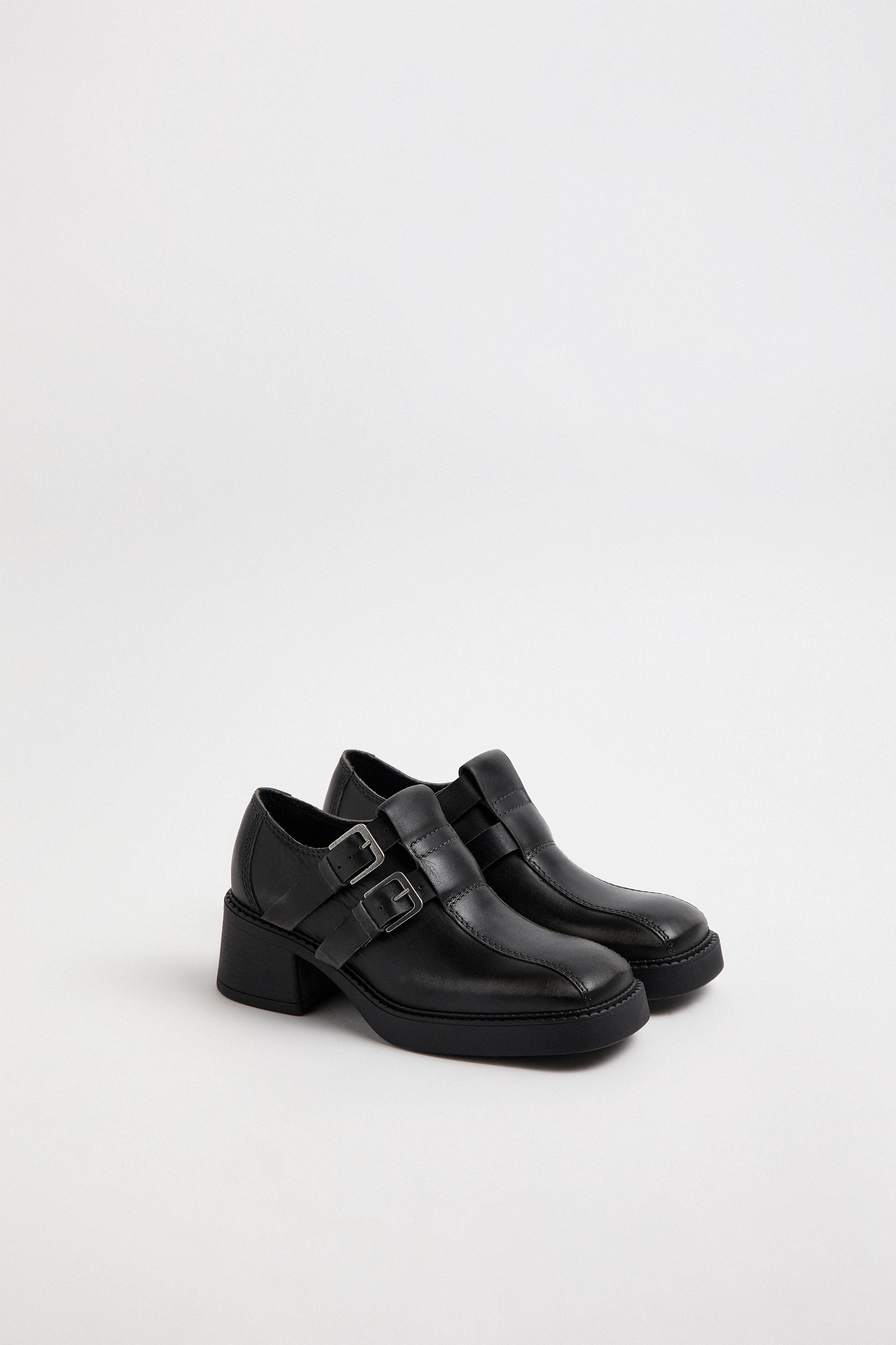 Aurelia Black And Grey Buckled Brogues | Miista | Designed & Handmade in Europe