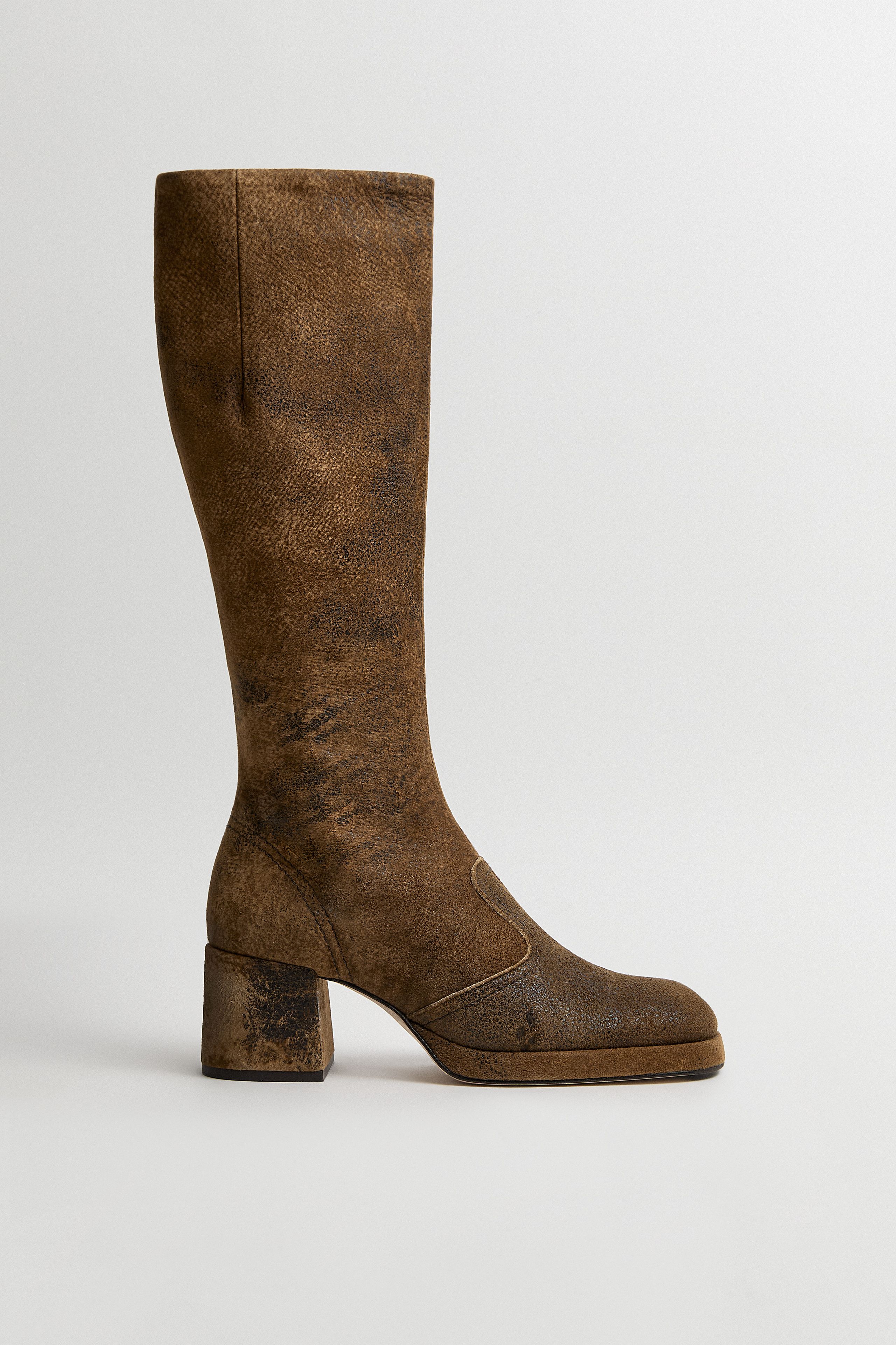 Donna Broken Brown Tall Boots | Miista | Designed & Handmade in Europe