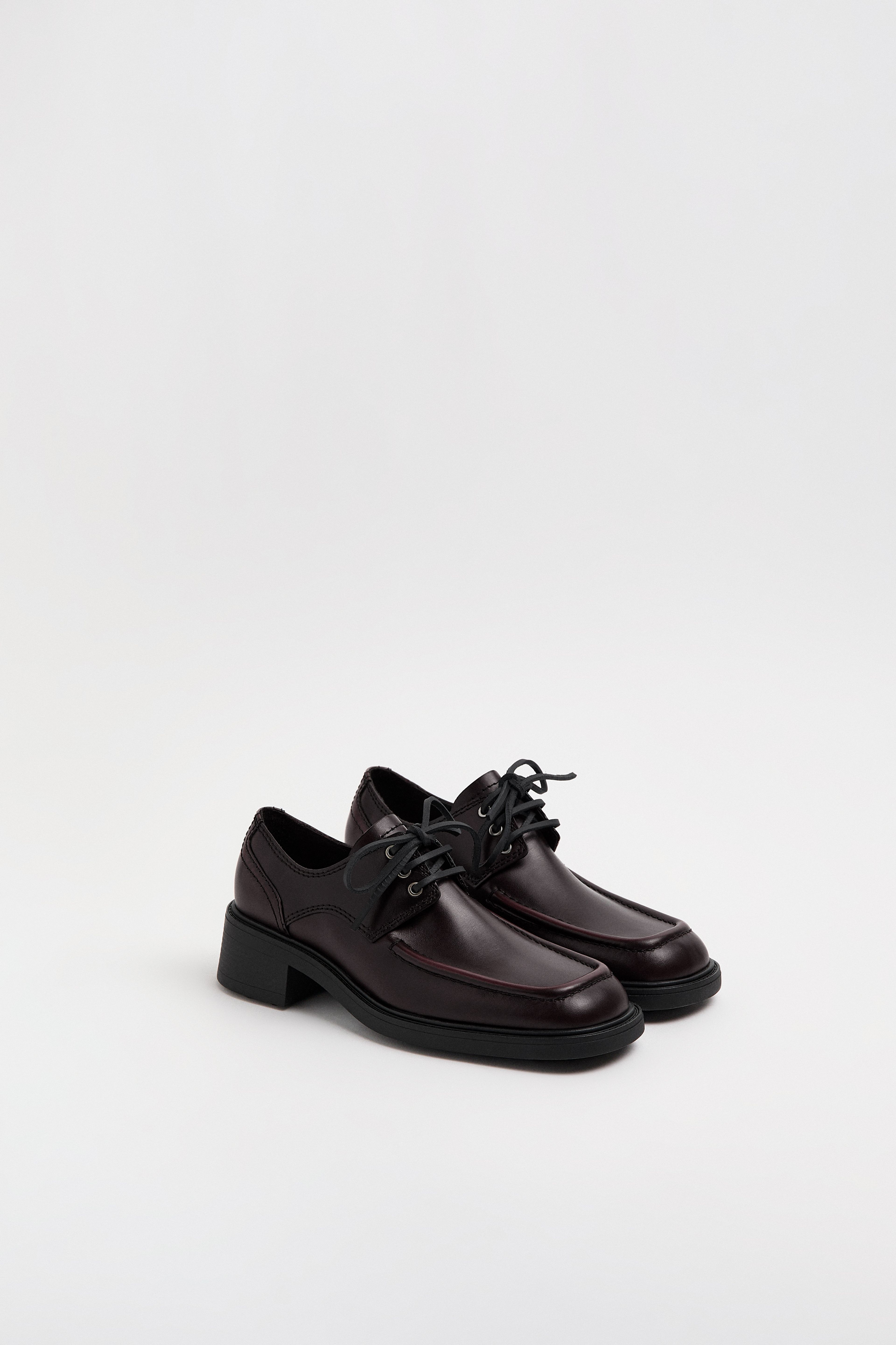 Karolien Loafers - Burgundy Leather Derby | Miista | Designed & Handmade in Europe