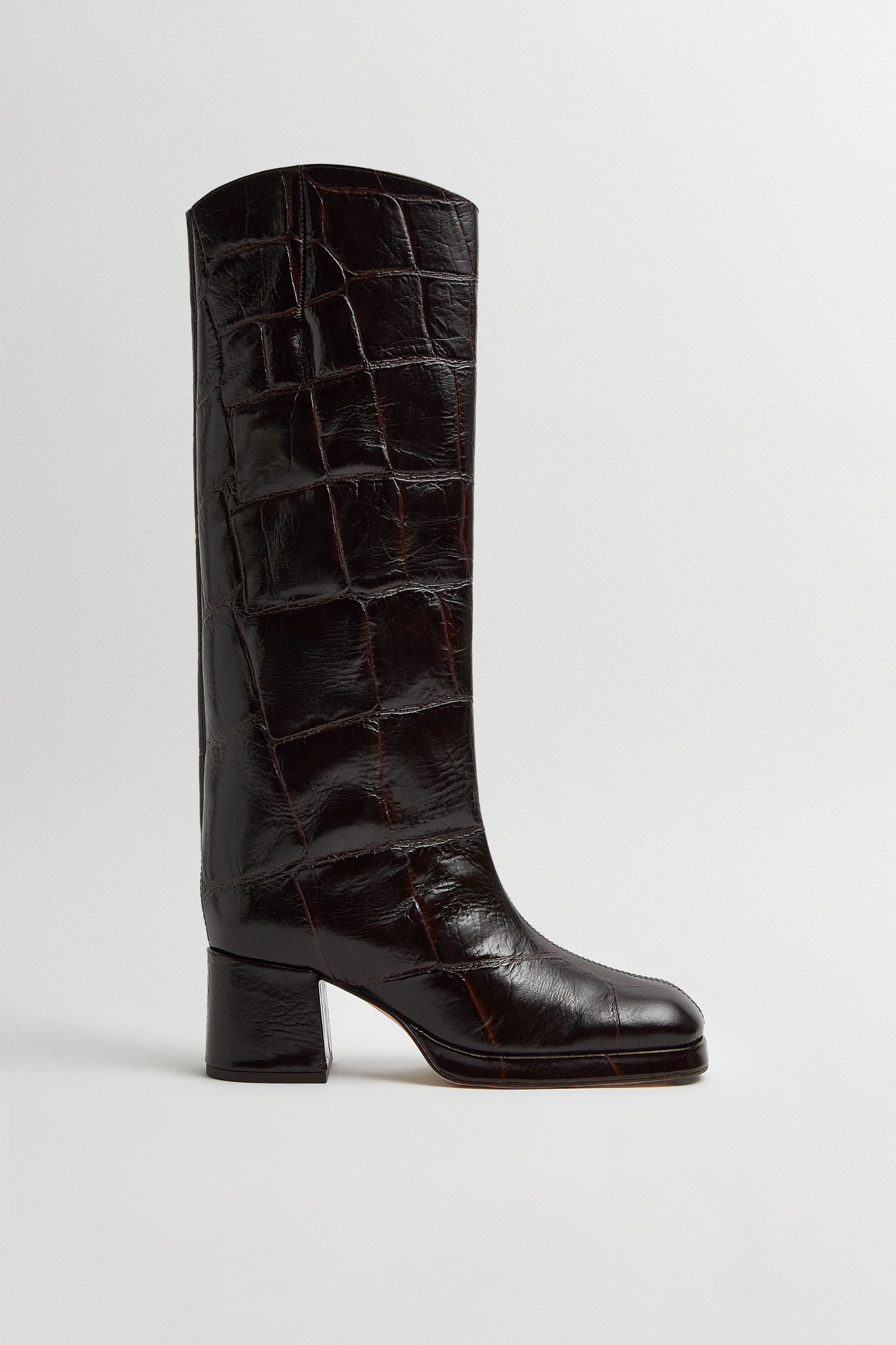 Tundra Maxi Croco Tall Boots | Miista | Designed & Handmade in Europe
