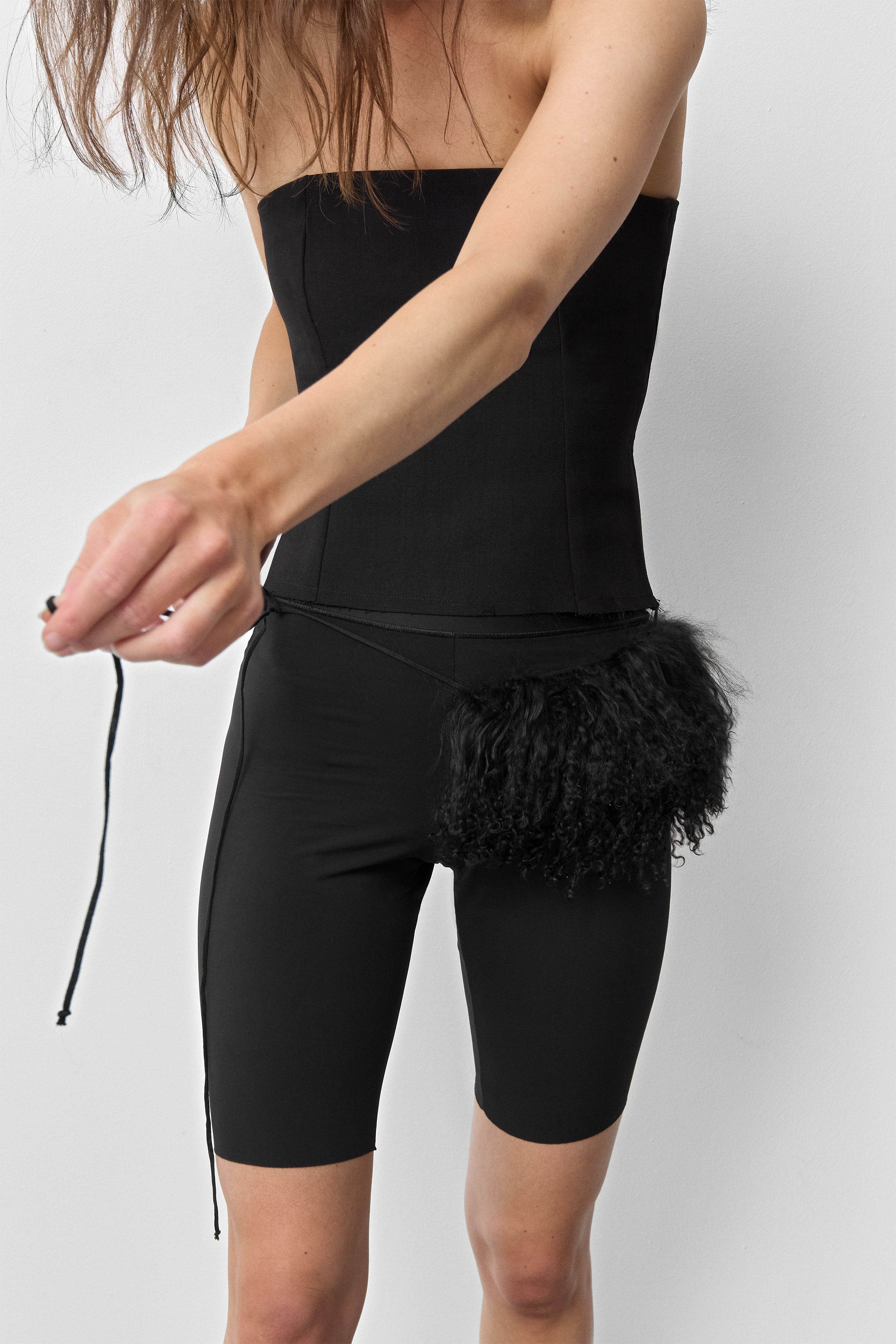 Chela Black Pony Knit Accessory | Miista | Designed & Handmade in Europe