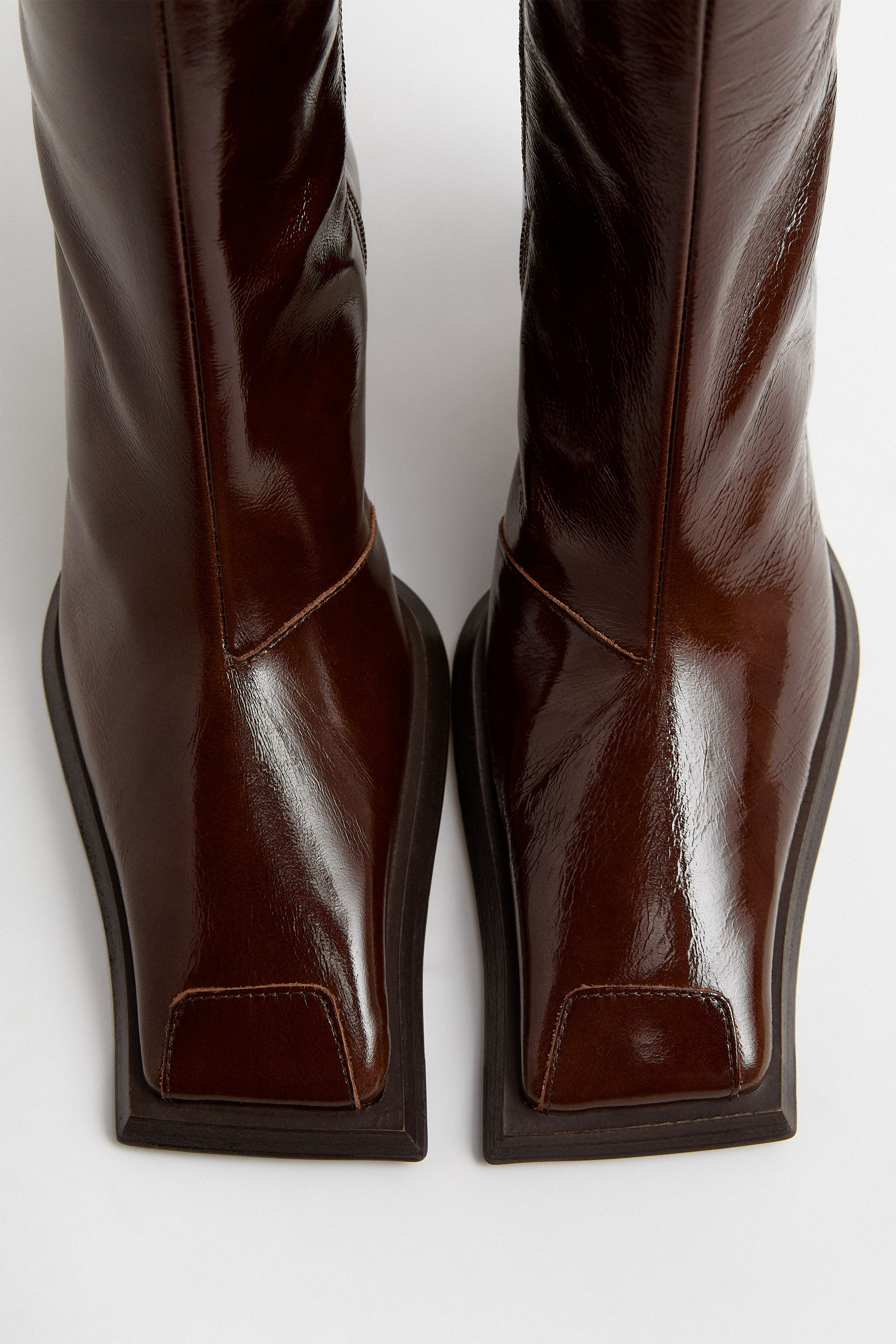 Alfreda Boots Chesnut Crinkle Leather | Miista | Designed & Handmade in Europe