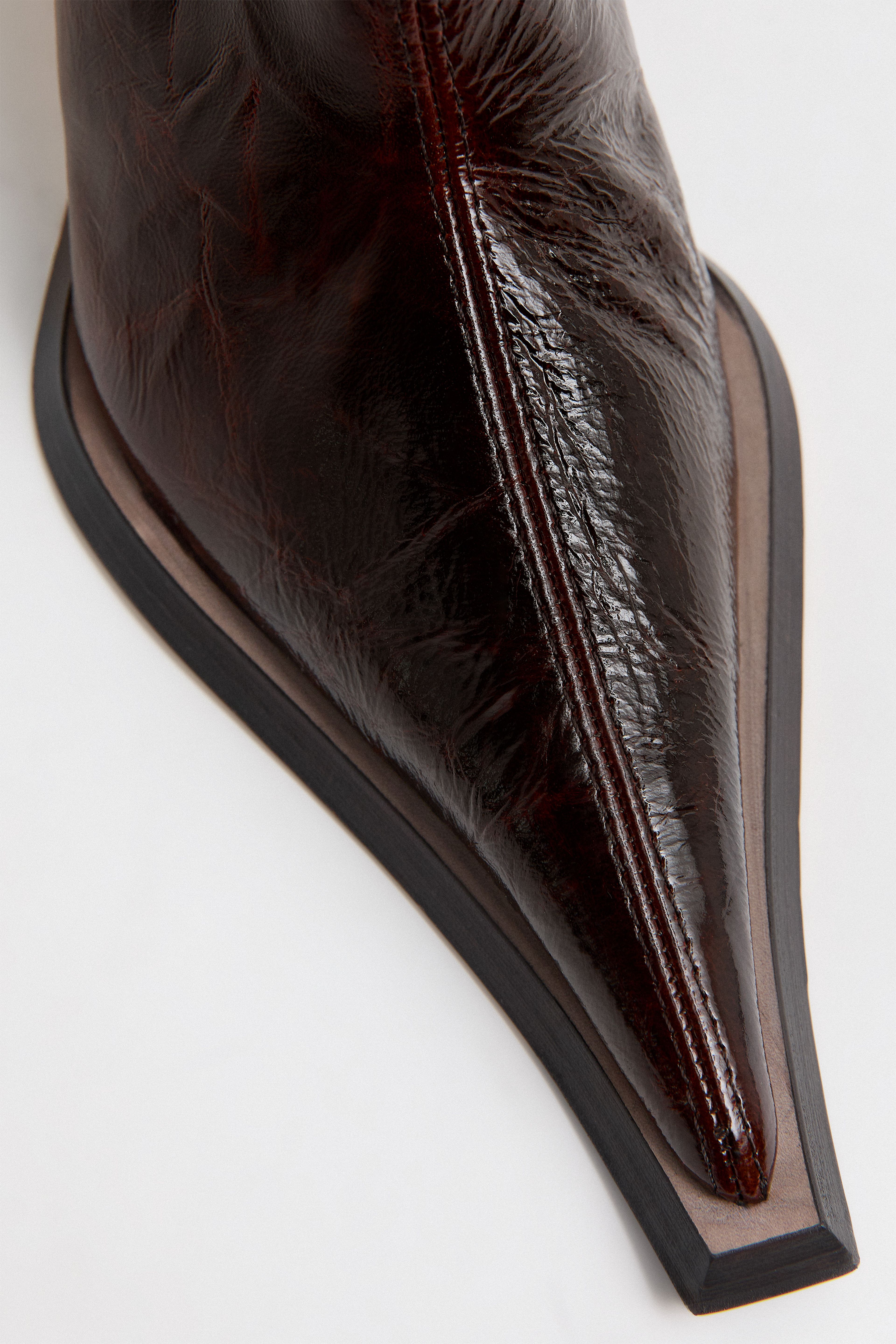 Shelley Boots - Dark Brown Patent Leather | Miista | Designed & Handmade in Europe