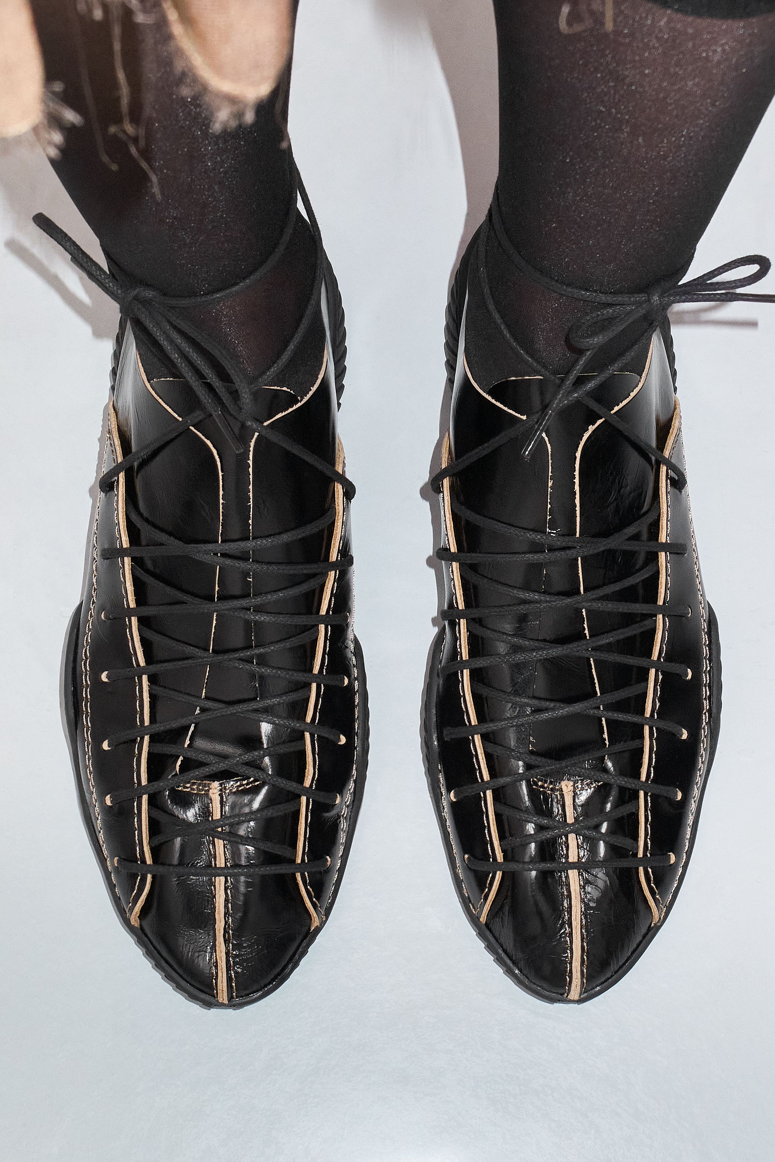 Prudence Sneakers - Black Shiny Leather | Miista