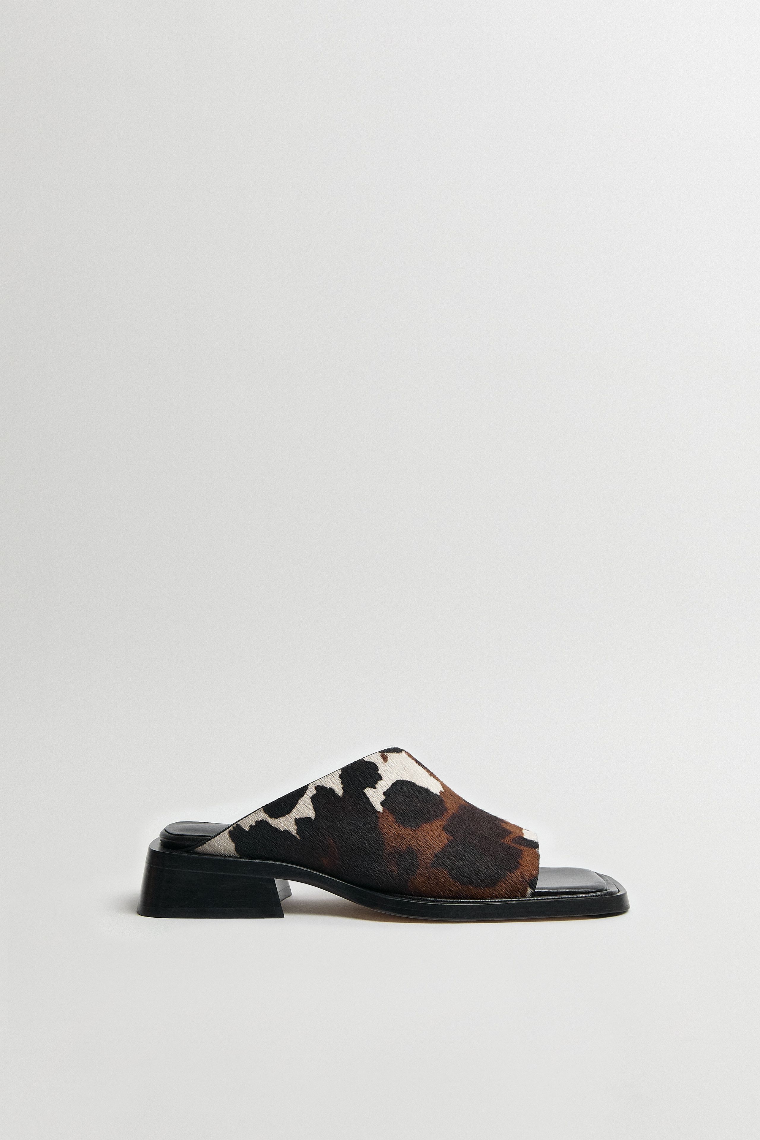 靴 LAD MUSICIAN 21SS COW LEATHER SANDAL 44 Alendra Sandals - Cow Print Ponyhair Leather | Miista