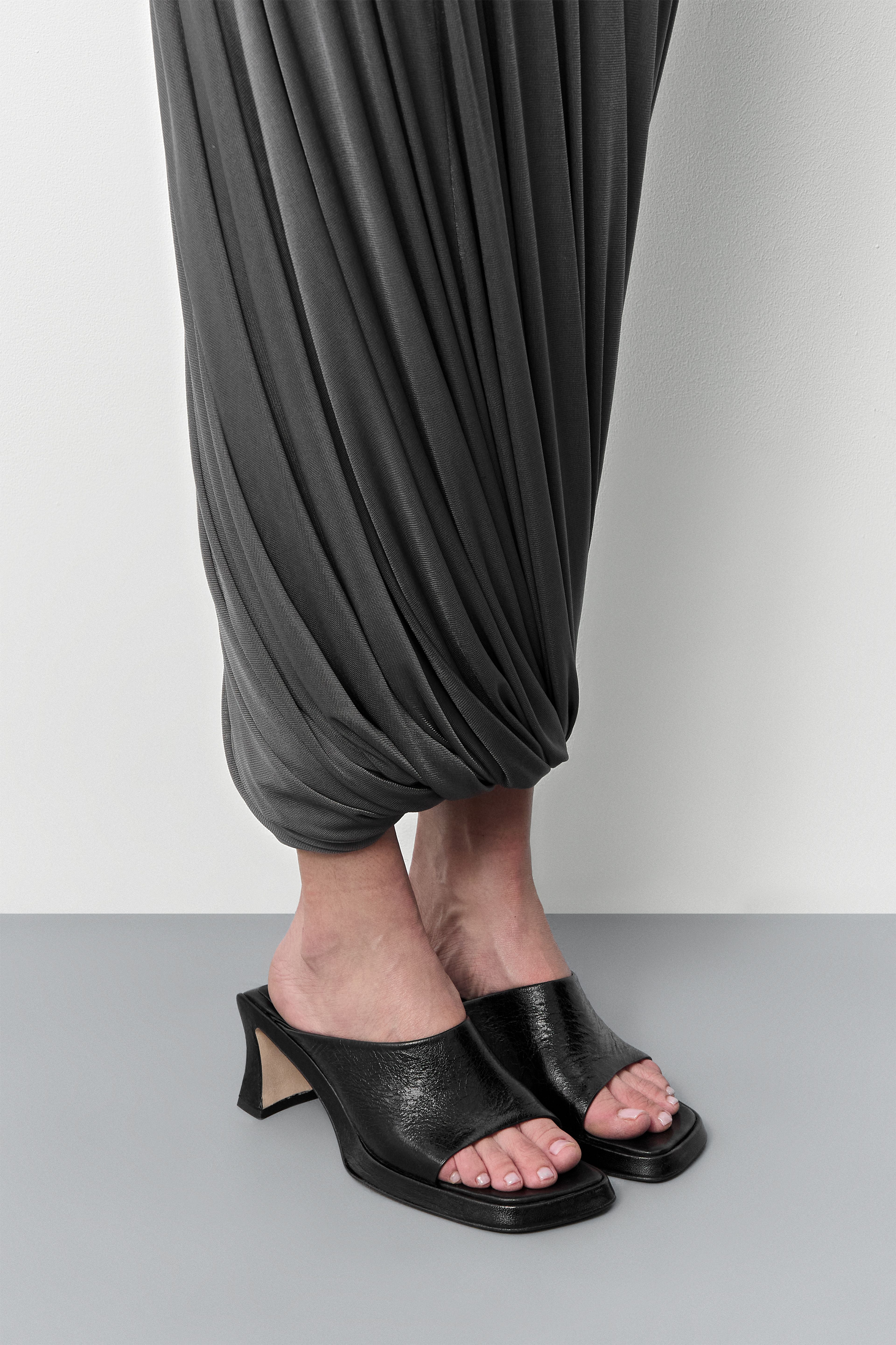 Sonali Black Asymmetric Sandals | Miista | Designed & Handmade in Europe