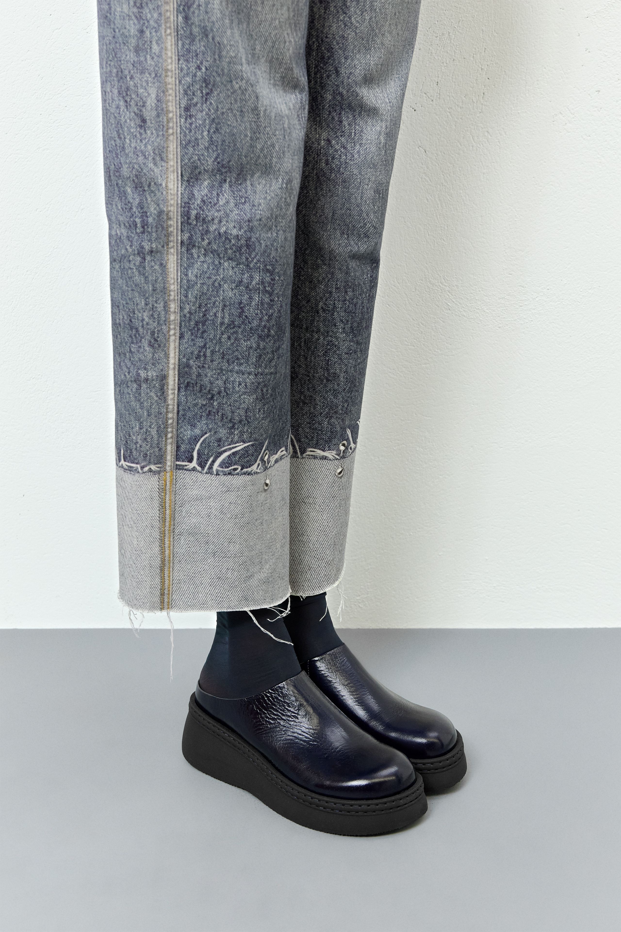 Kristi Navy Pull Mules | Miista | Designed & Handmade in Europe